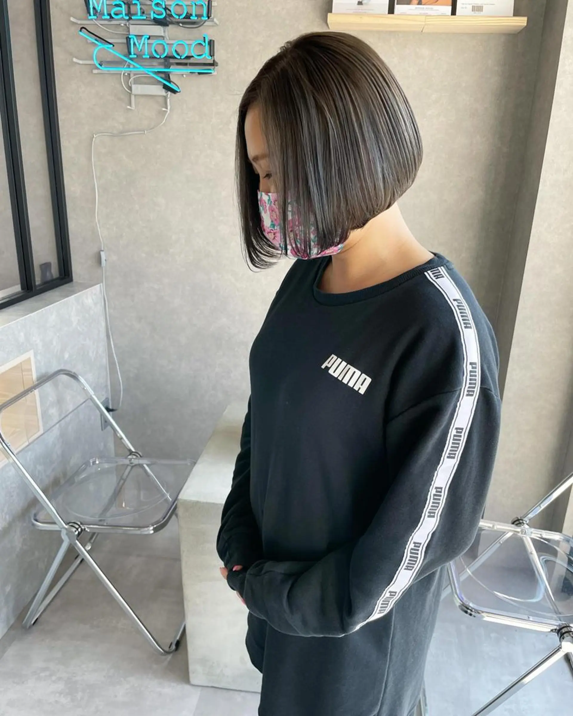 ショート ボブ ハイライト ショートヘア 河原 亮のヘアスタイル