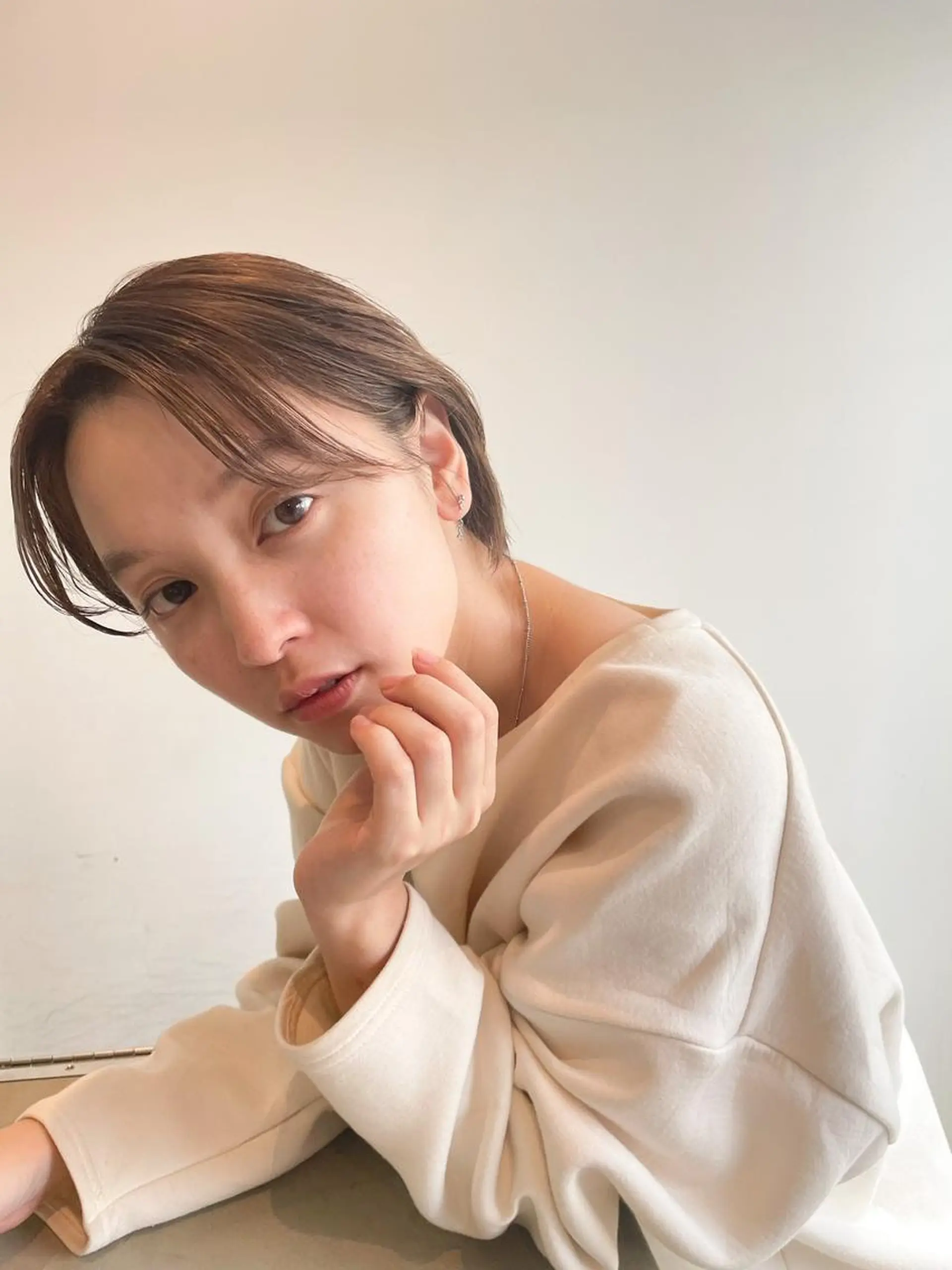 ショート カラー パーマ ショートボブ アディクシーカラー ブリーチ ケアブリーチ デザインカラー カット CEINE OURのヘアスタイル