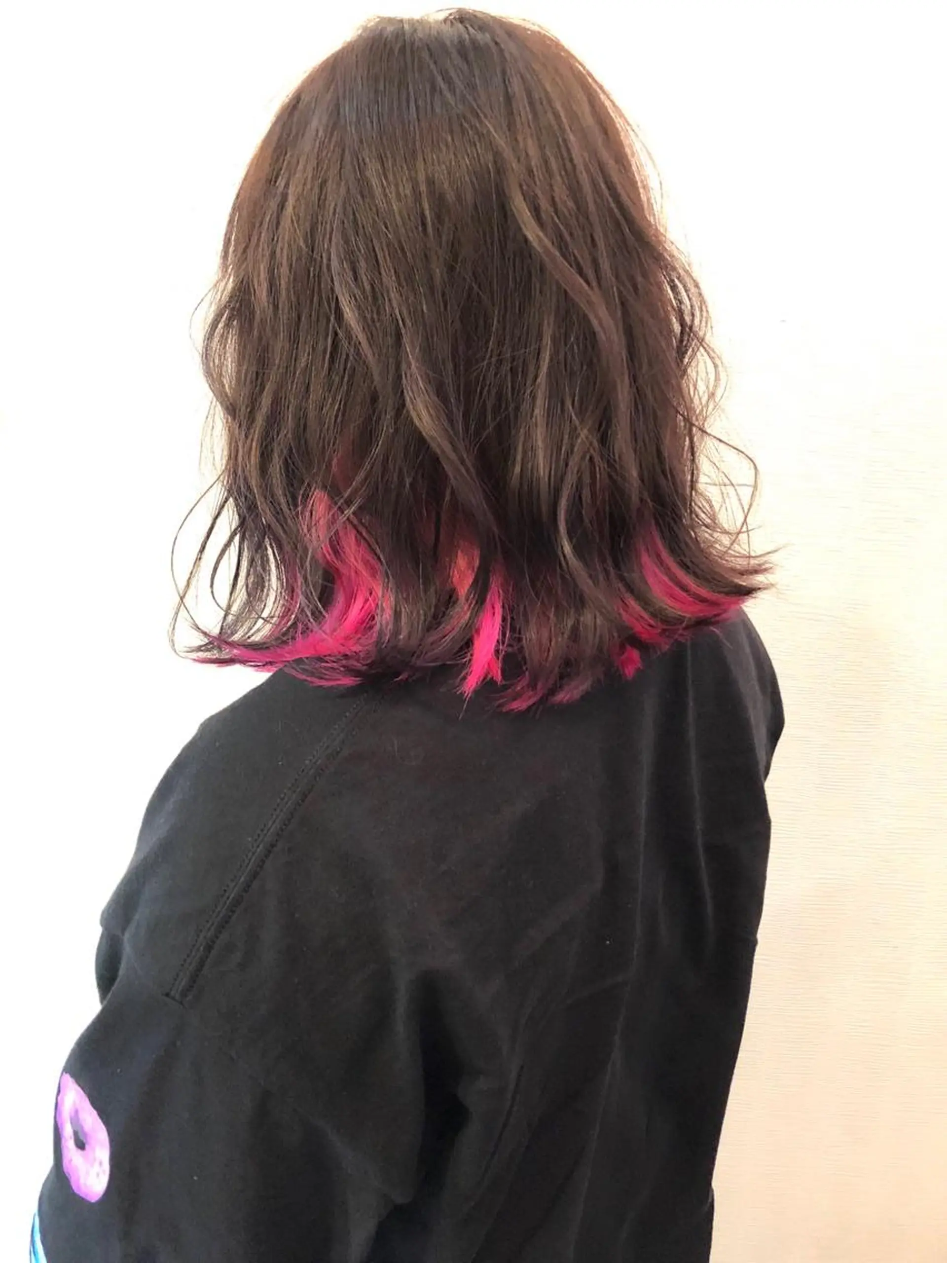 ミディアム カラー ブリーチ ピンクカラー パープルカラー ヘアカラー トリートメント 平川 友希子のヘアスタイル