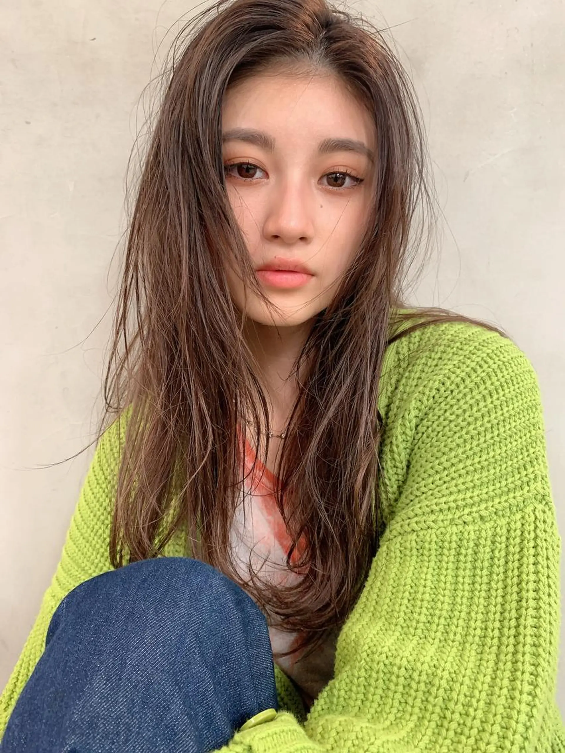 ロング カラー ヘアアレンジ 小顔レイヤー×コンパ クトボブ/林隆平のヘアスタイル