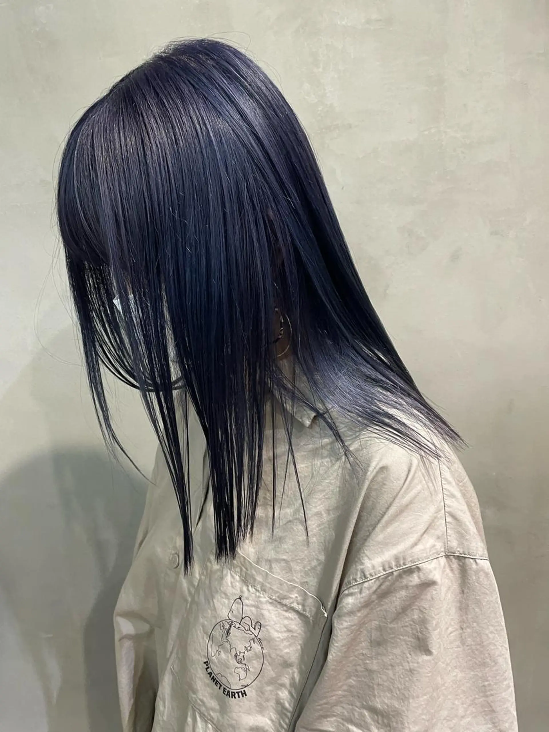 セミロング カラー ブルーカラー ネイビーカラー ヘアカラー トリートメント ヘアセット 💐ナチュラルヘア Kroda💐のヘアスタイル