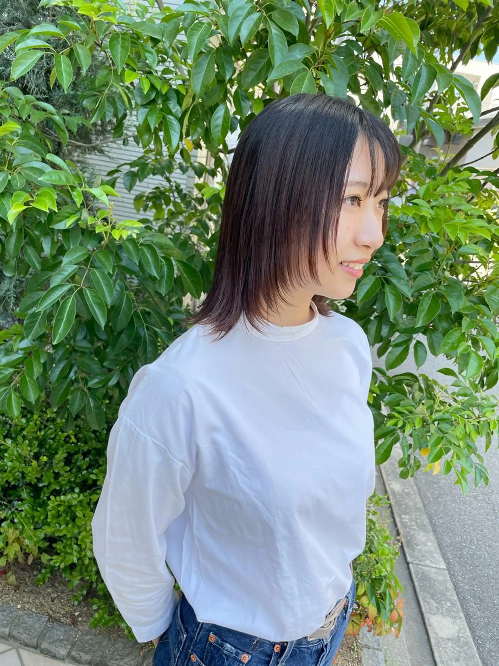 ミディアム 亀川蓮 Agu hairのヘアスタイル