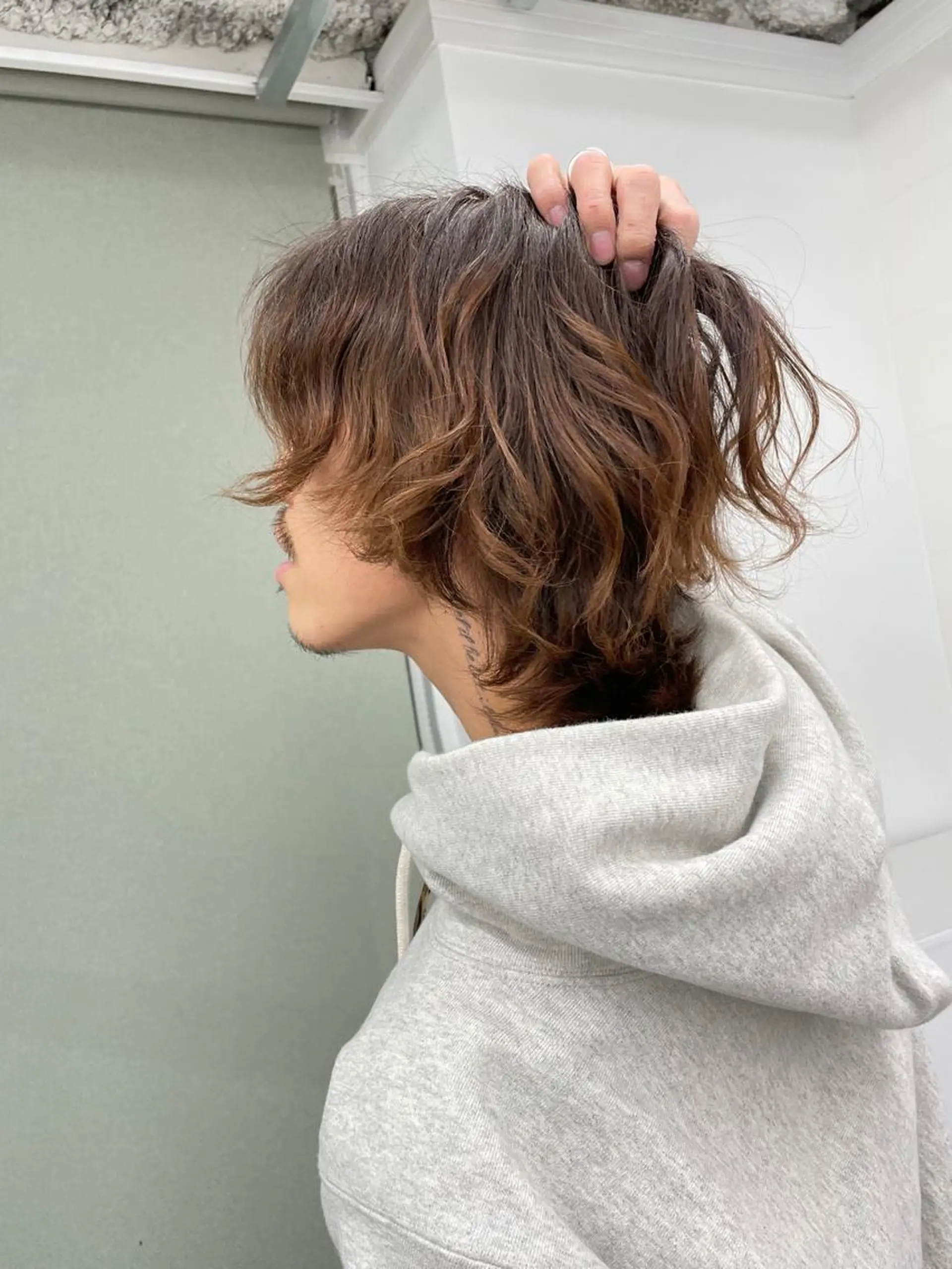 ショート カラー パーマ メンズ メンズパーマ 🎀プルエクステ みまひかる🎀のヘアスタイル