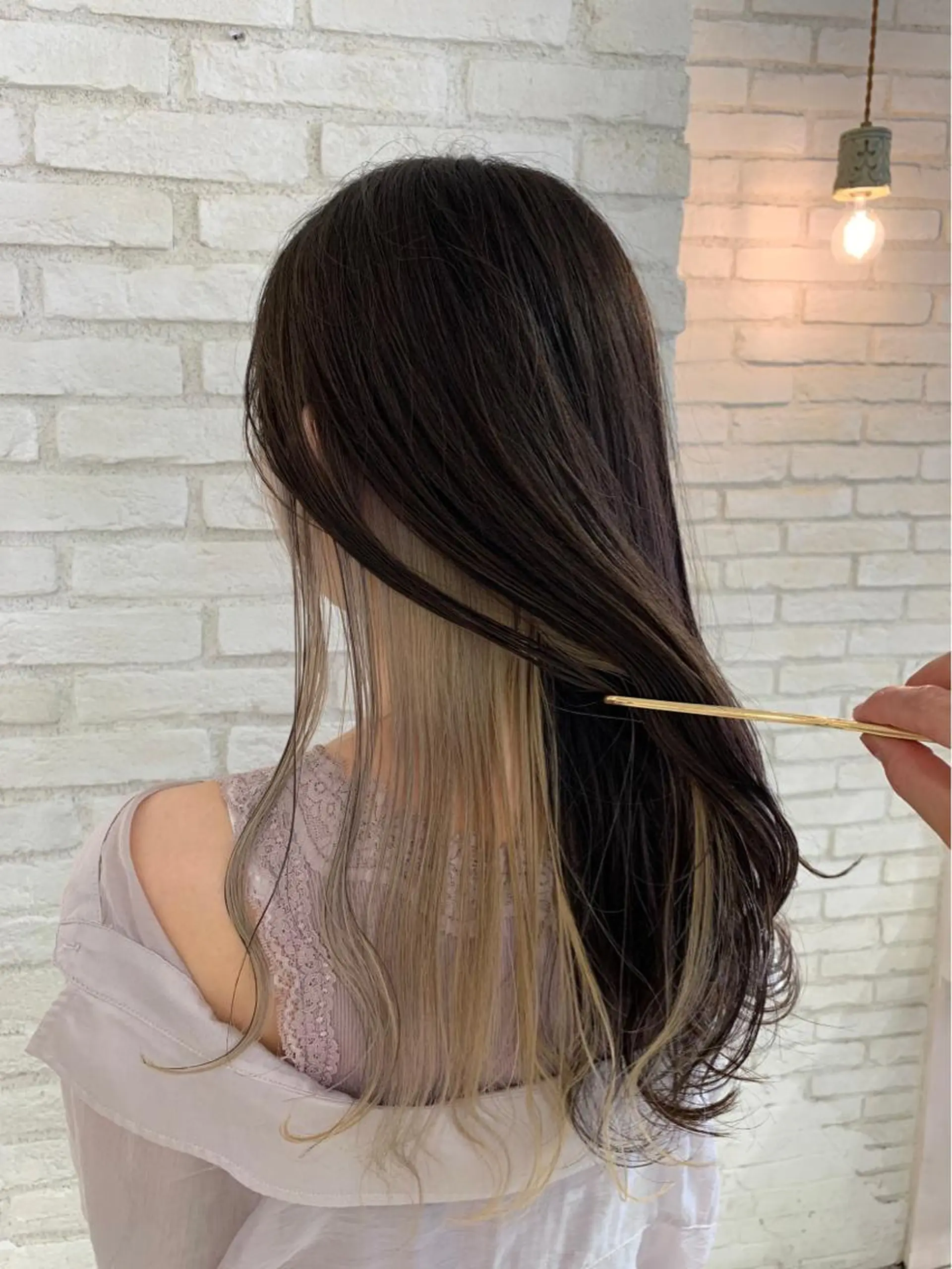 セミロング カラー 韓国ヘア/艶カラー /田中悠佑のヘアスタイル