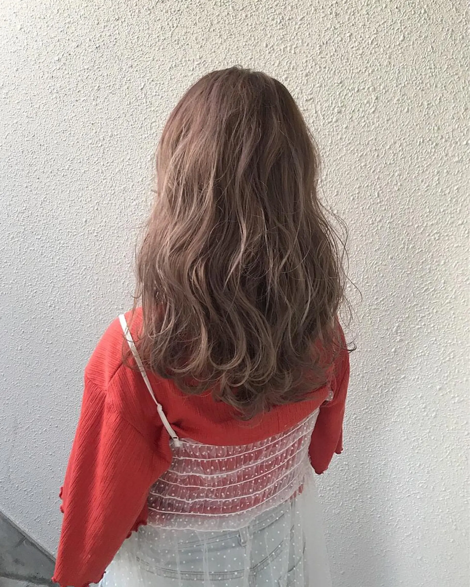 ロング カラー ダブルカラー パープルカラー インナーカラー/天神 ブリーチ/吉田のヘアスタイル