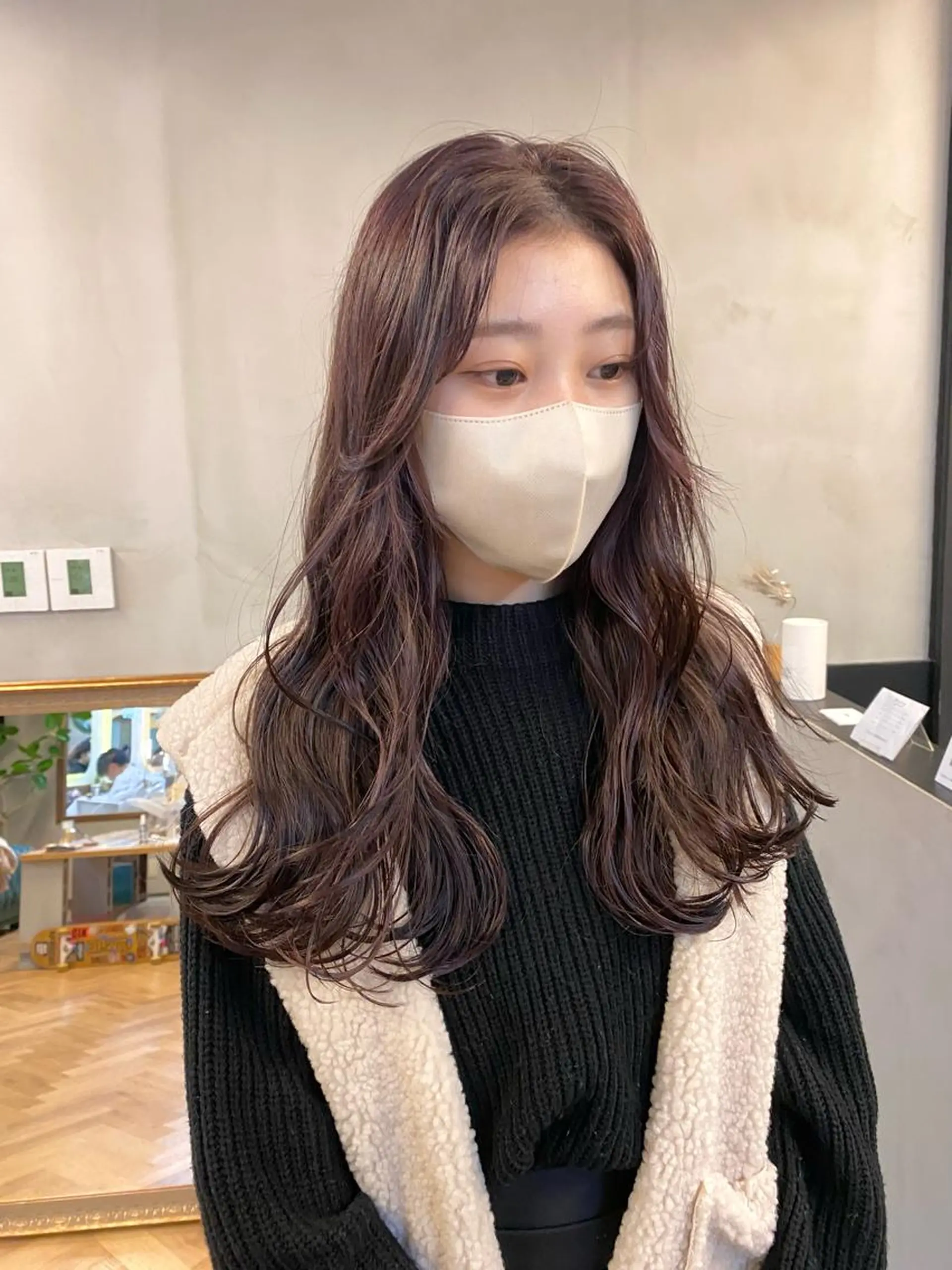 ロング カラー パーマ ヘアアレンジ ベージュカラー ブリーチ ラベンダーカラー ブリーチなしカラー ピンクカラー カット ヘアカラー トリートメント ハル🌸柔色/ ブリーチなし/艶髪のヘアスタイル