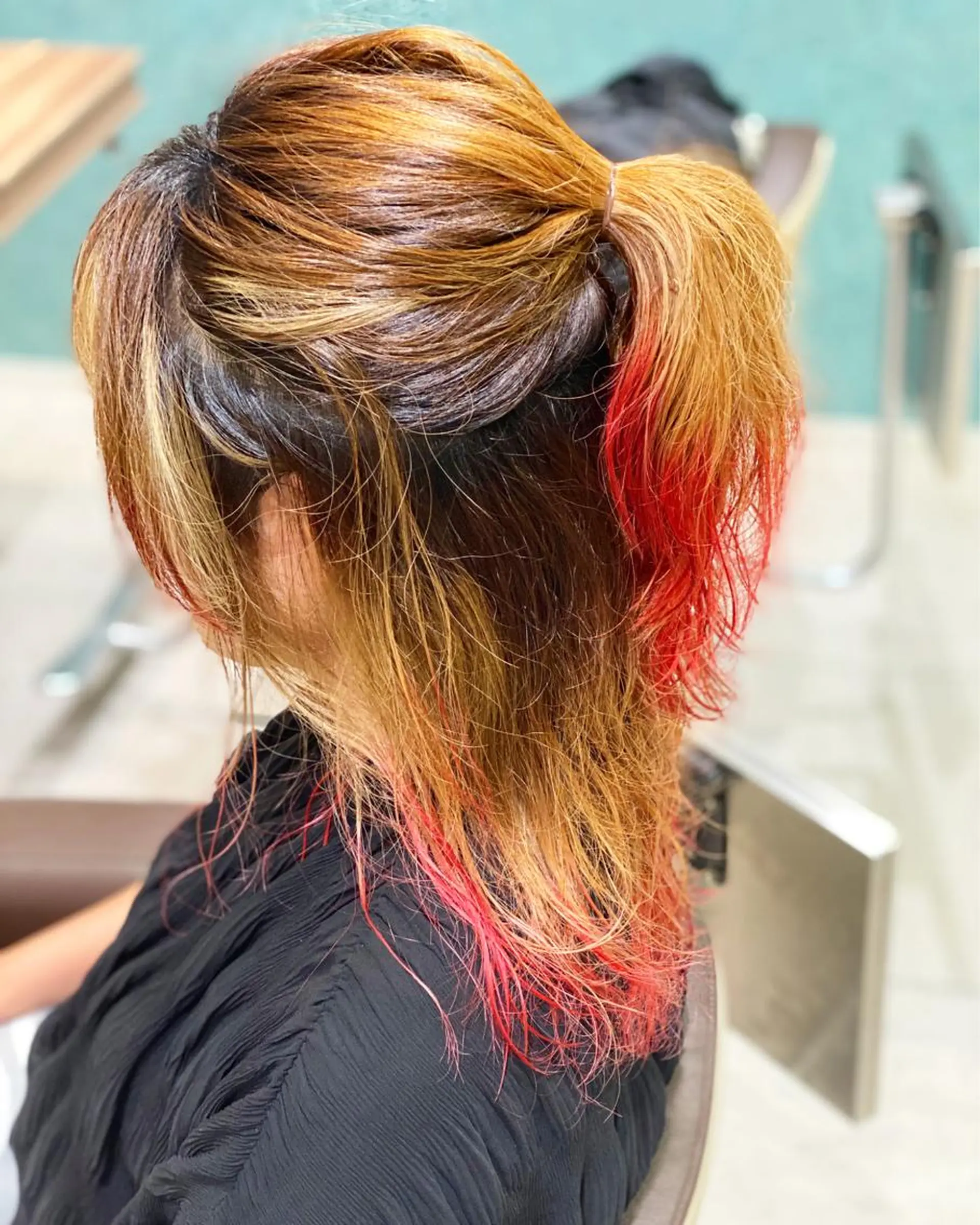 セミロング カラー 💎大人ハイライト 💎上杉一也💎のヘアスタイル