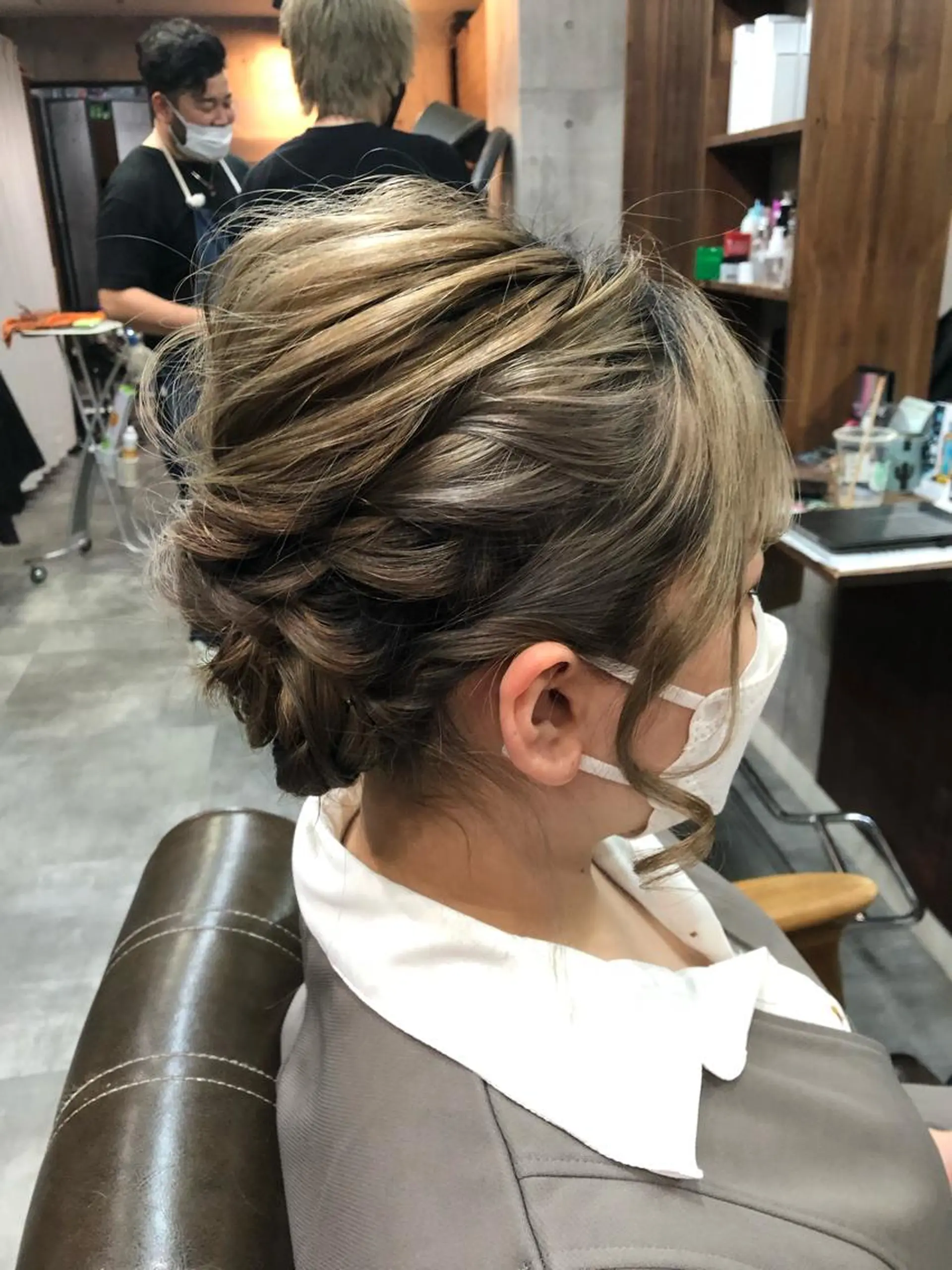 ショート ヘアアレンジ 結婚式・ブライダル alpha. カラーエクステ下妻のヘアスタイル