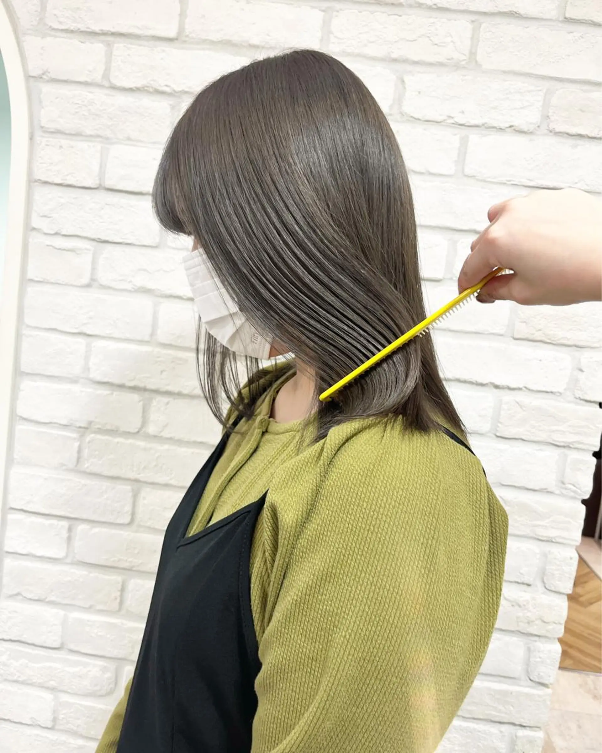 セミロング カラー ヘアアレンジ ブリーチなし/ レイヤー🌿runaのヘアスタイル