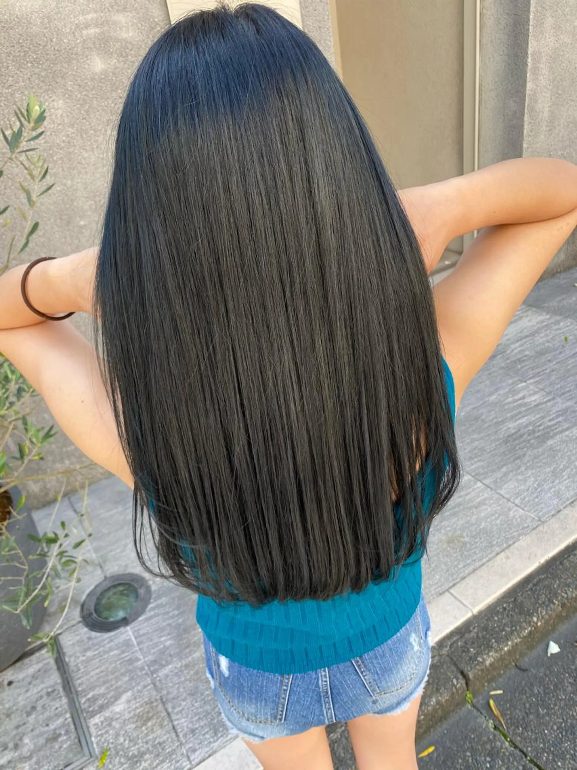 ロング カラー 髪質改善 赤み消し韓国ヘア レイヤー縮毛🤍渡邉のヘアスタイル