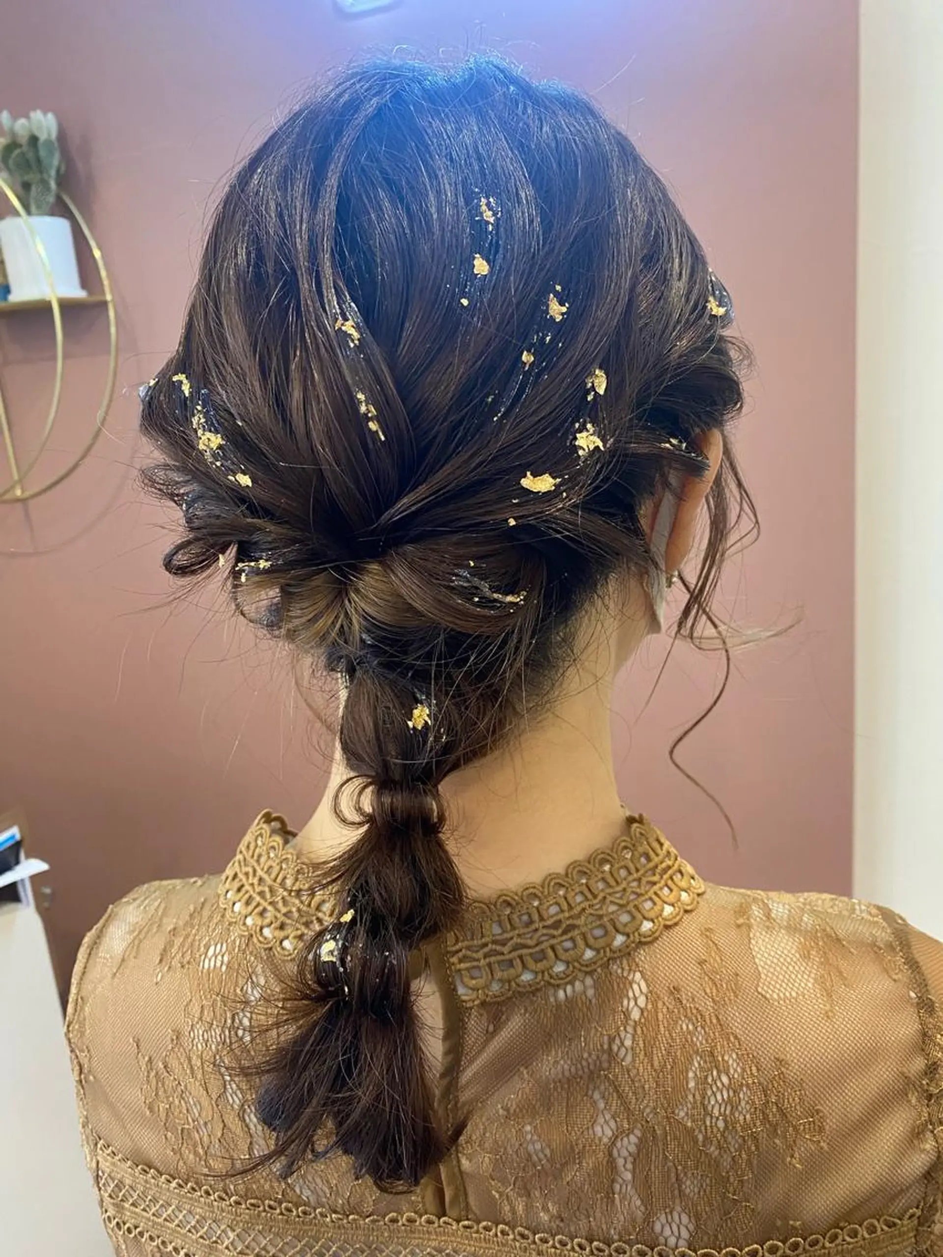 セミロング ヘアアレンジ お団子ヘア ヘアセット pep所属・pep natsumiのヘアスタイル