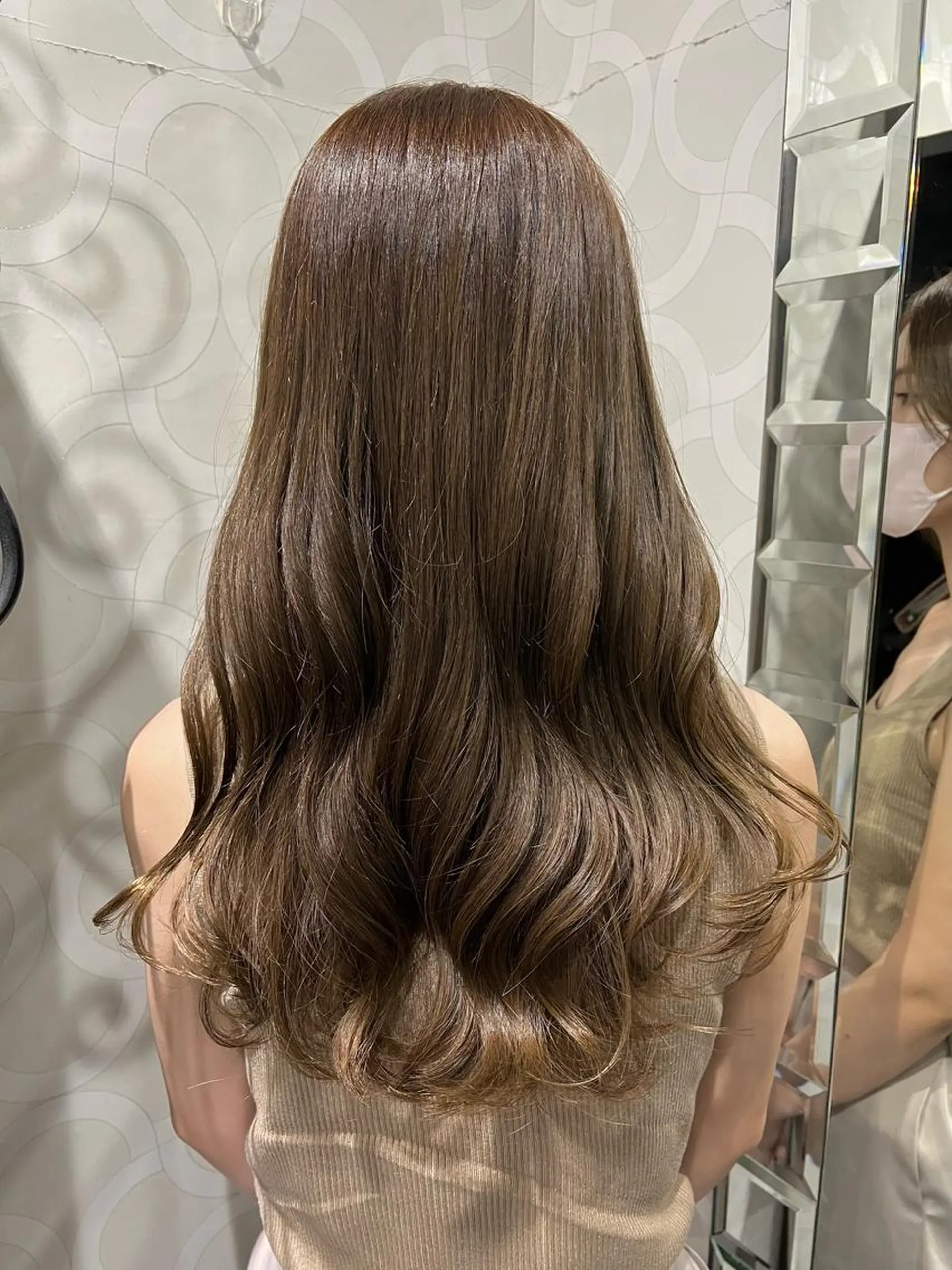 ロング カラー アッシュ ベージュカラー ブラウンカラー ヘーゼル ミルクティーベージュ 韓国ヘア ♡tomimaのヘアスタイル