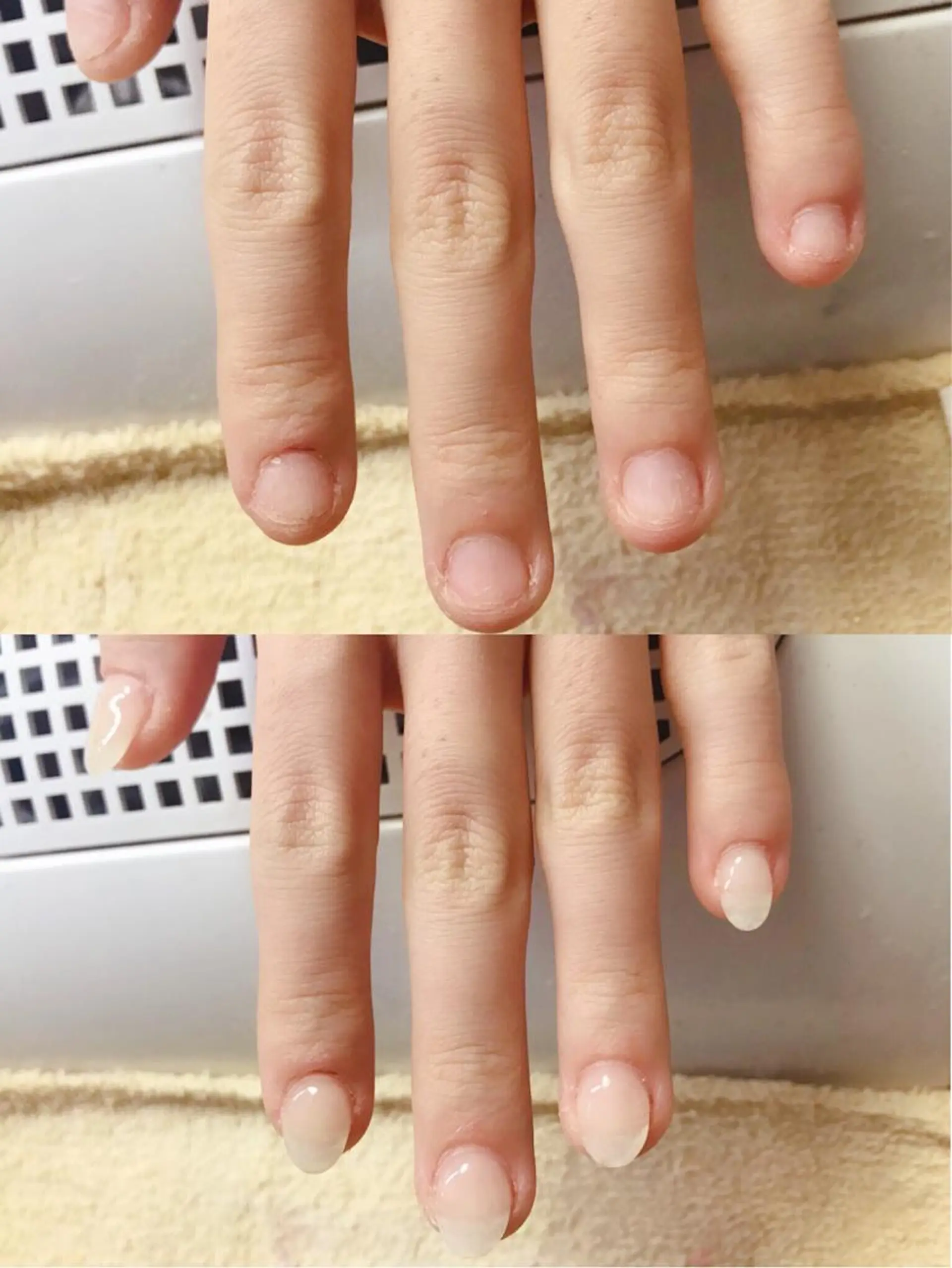 カラー ネイル 長さ出し Q Free nailsのネイルデザイン
