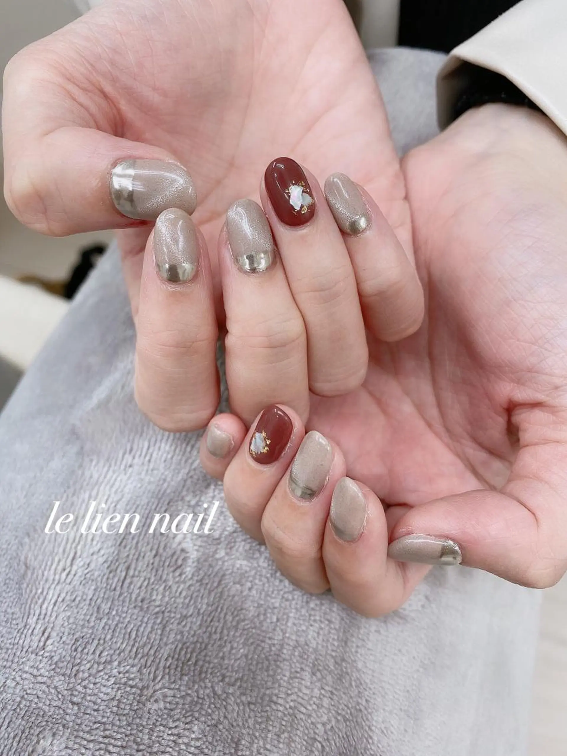 ネイル マグネットネイル ミラーネイル le lien nailのネイルデザイン