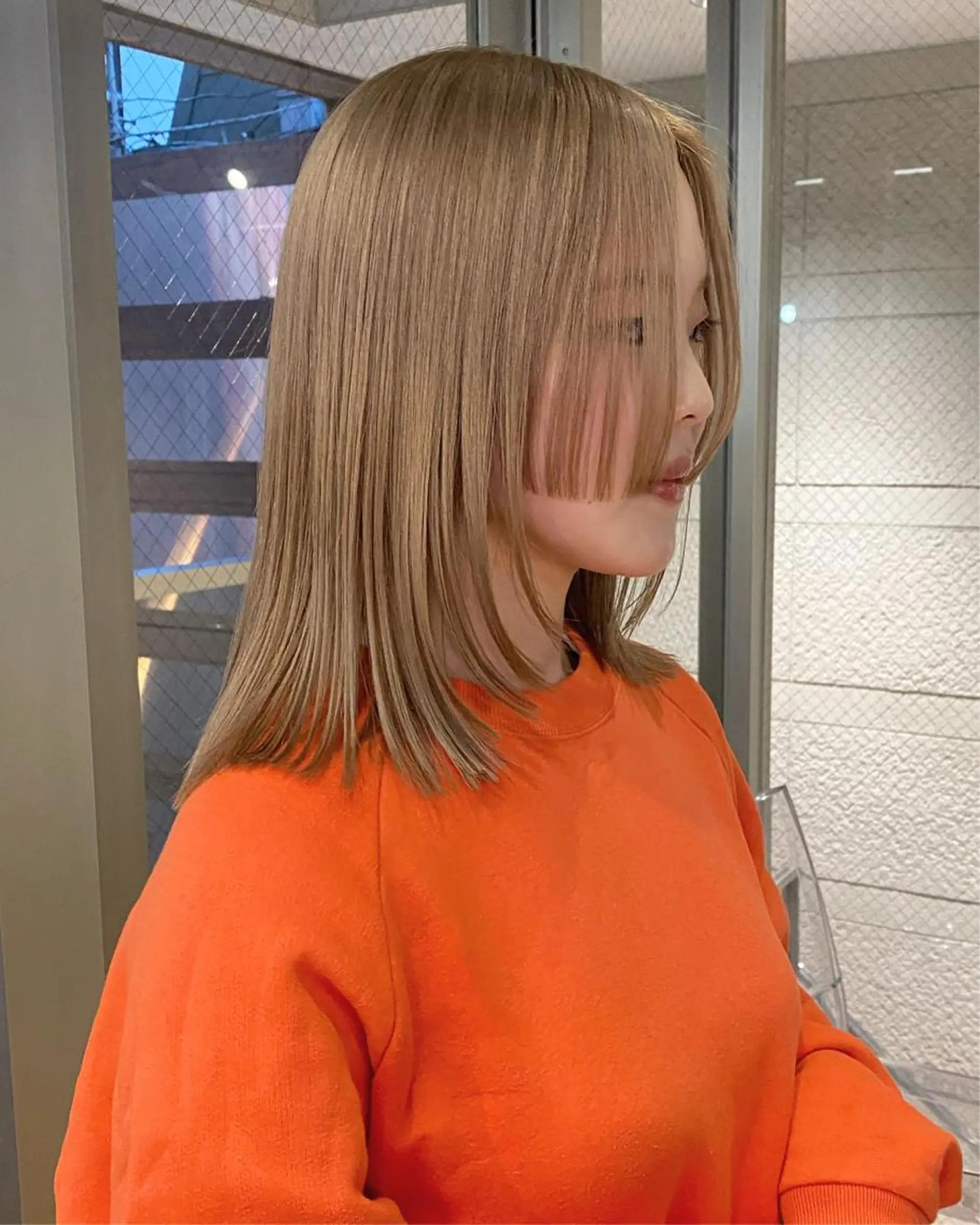 ミディアム カラー ヘアアレンジ ベージュカラー GIVET (ジヴェ)所属・撮影モデル募集 🦋soemikaのヘアスタイル