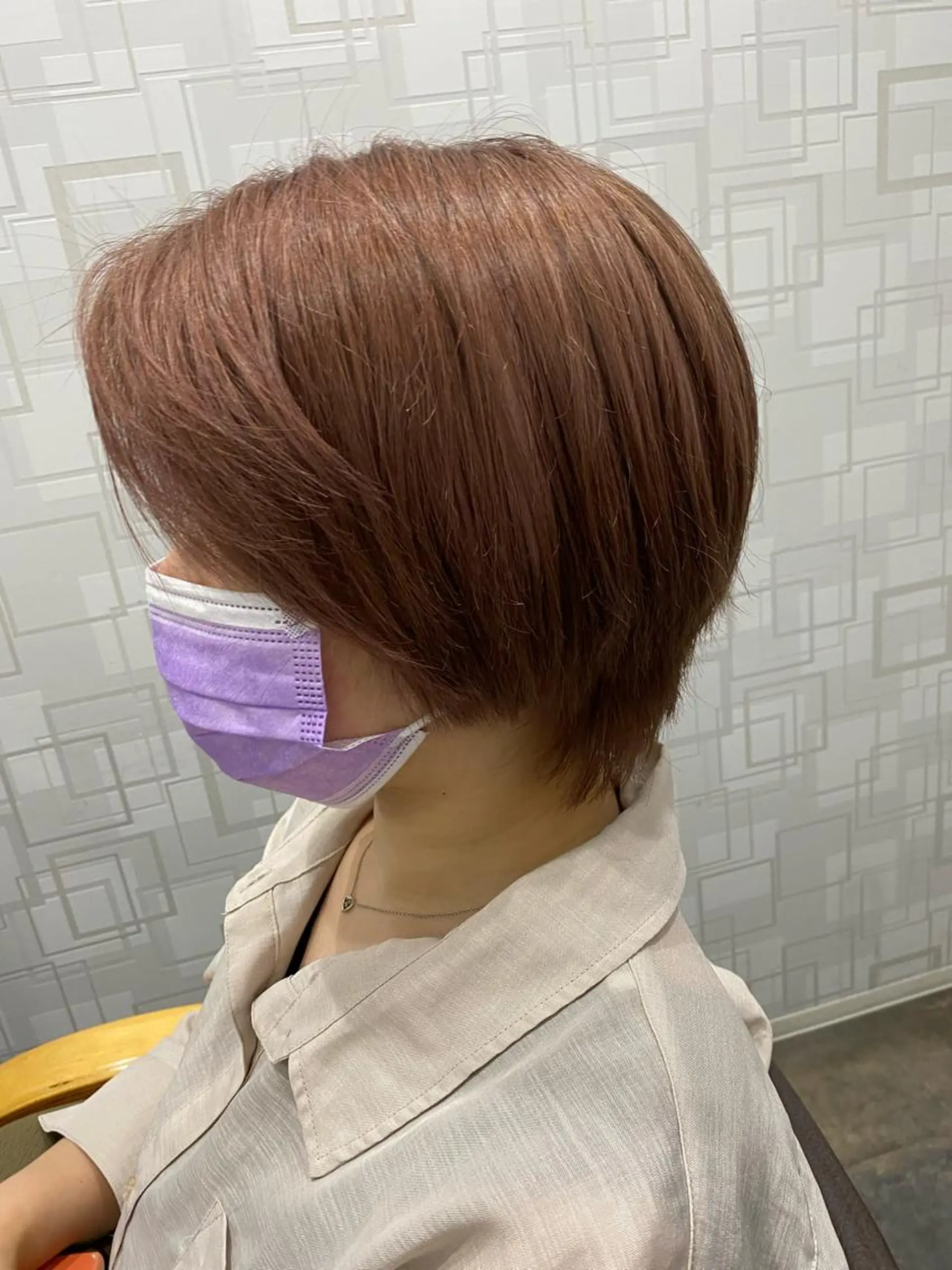 ショート カラー ベージュカラー ピンクカラー ピンクベージュ ヘアメイクモデル 募集中💛kinoのヘアスタイル