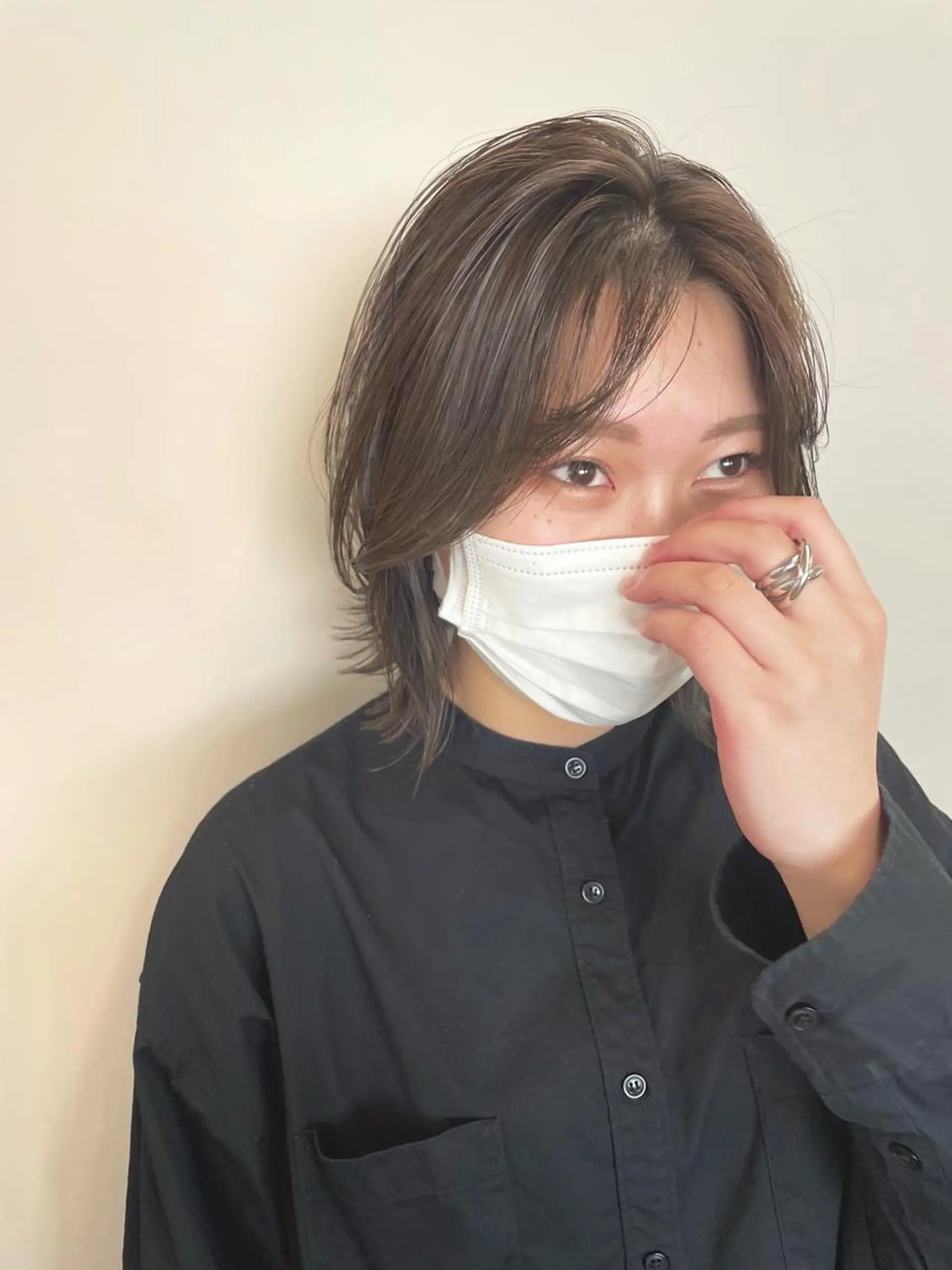 ミディアム カラー カット ヘアカラー トリートメント 関 京磨のヘアスタイル