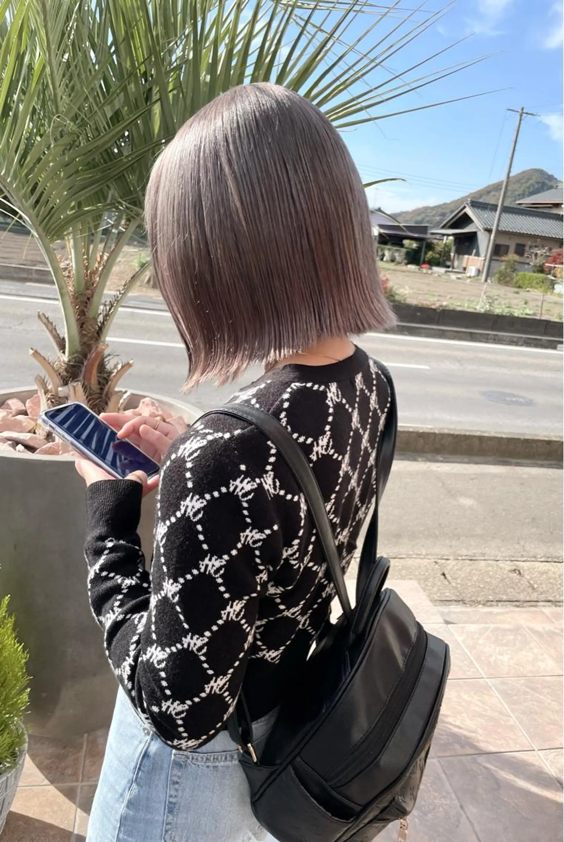 ミディアム カット ヘアカラー トリートメント ダメージレスブリーチ HIROSHIのヘアスタイル