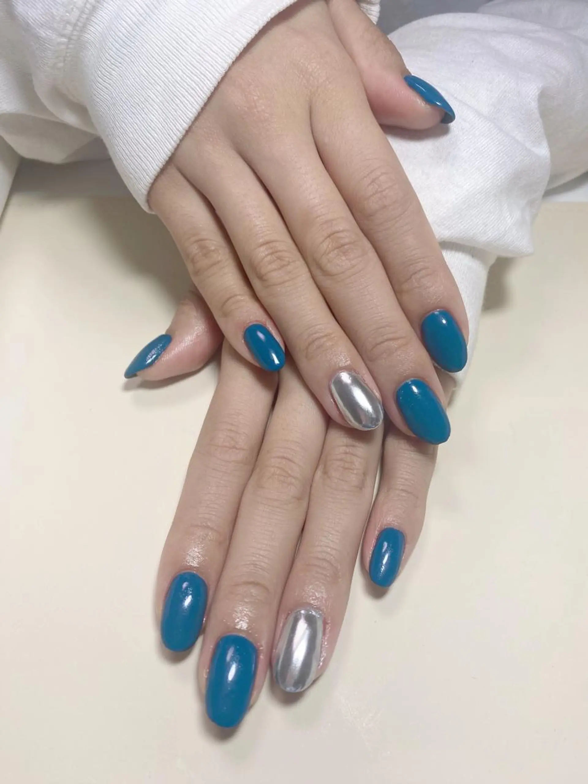 ネイル ミラーネイル ハンドネイル Nail Salon K 🧸美爪育成のネイルデザイン