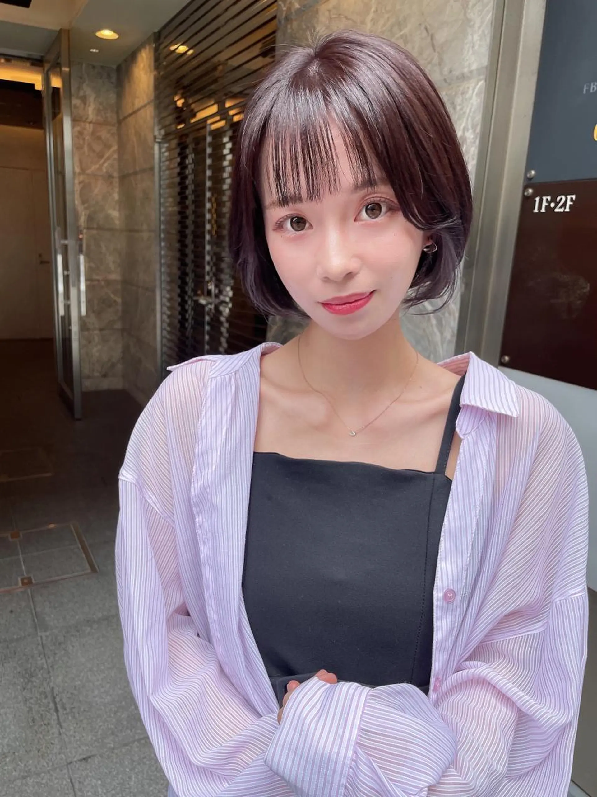 ショート カラー ヘアカラー トリートメント 髪質改善will hairdesignのヘアスタイル