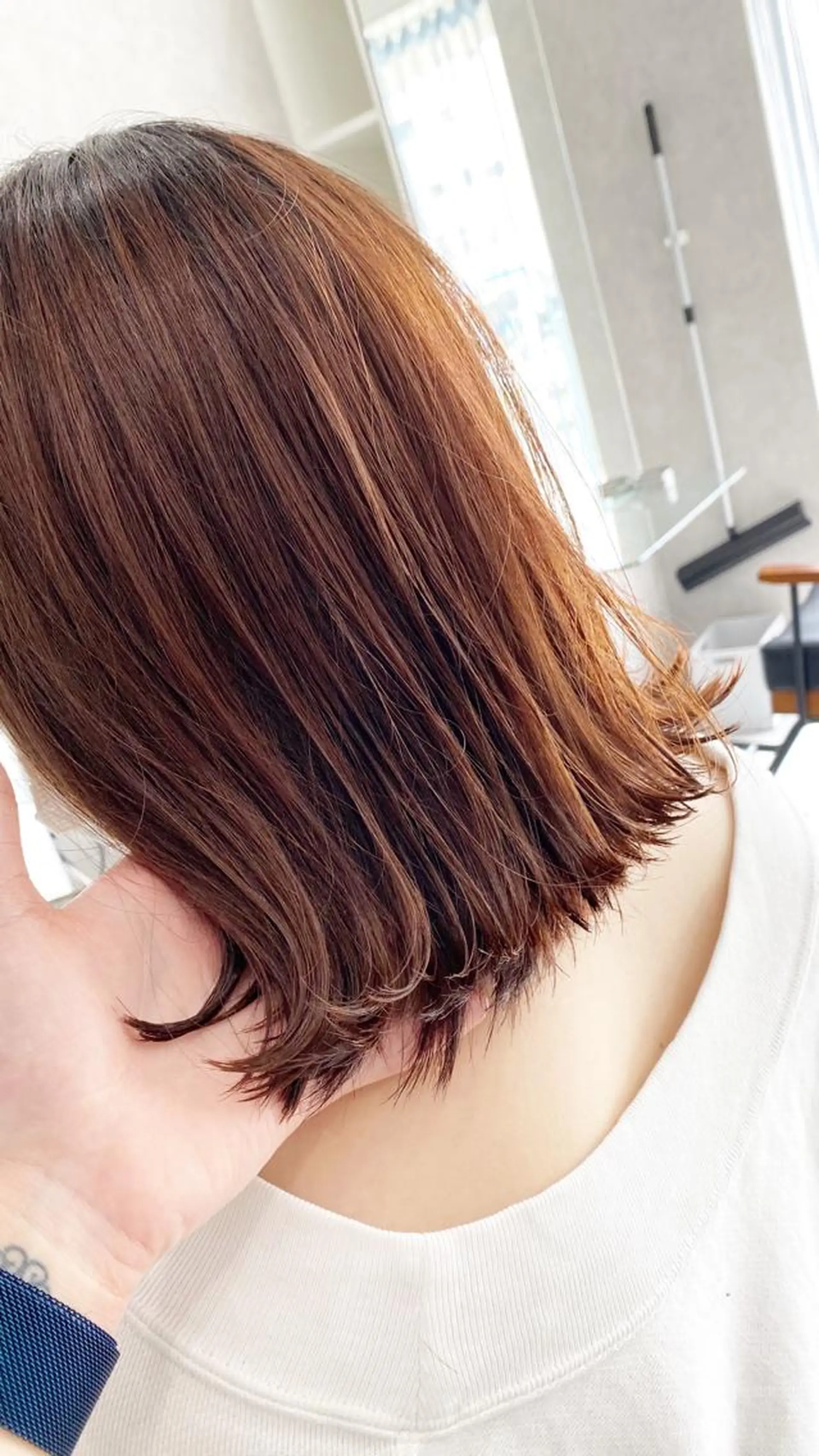 ミディアム カラー ⭐️ショート⭐️美髪 矯正⭐️水口陸のヘアスタイル