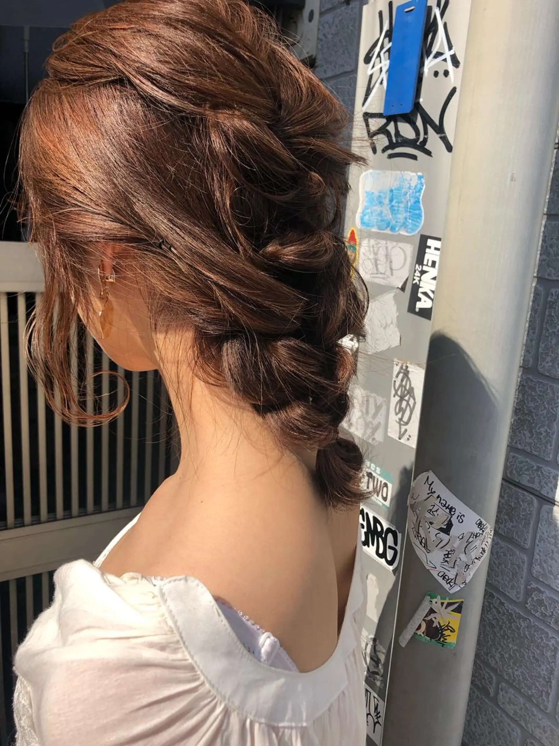 セミロング カラー ヘアアレンジ GLROW haruhiのヘアスタイル
