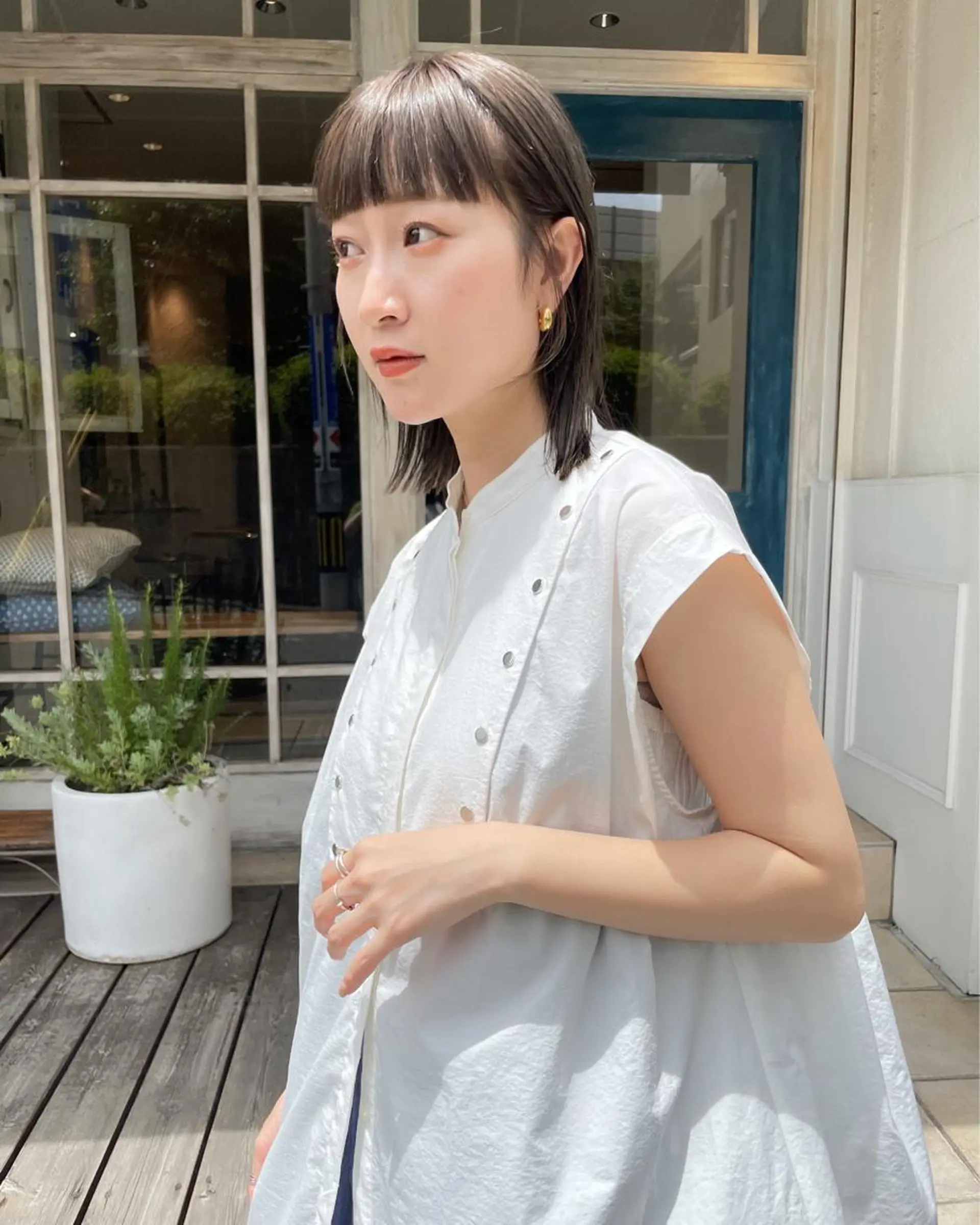 ミディアム カラー 🙃 透明感カラー/ボブのヘアスタイル