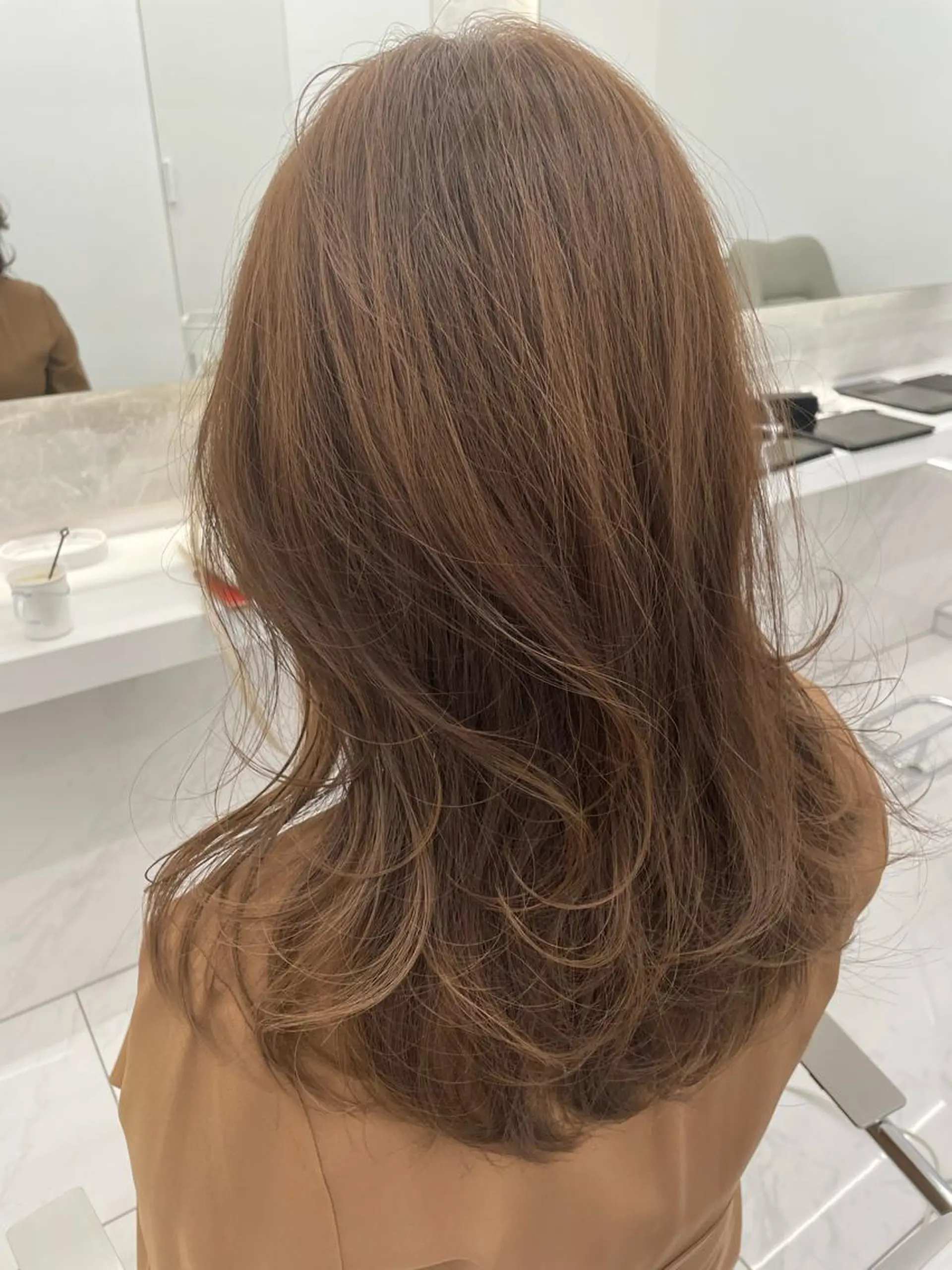 セミロング カラー ブリーチ ブリーチなしカラー ヘアカラー COA GINZA 空也/前髪/顔まわりのヘアスタイル