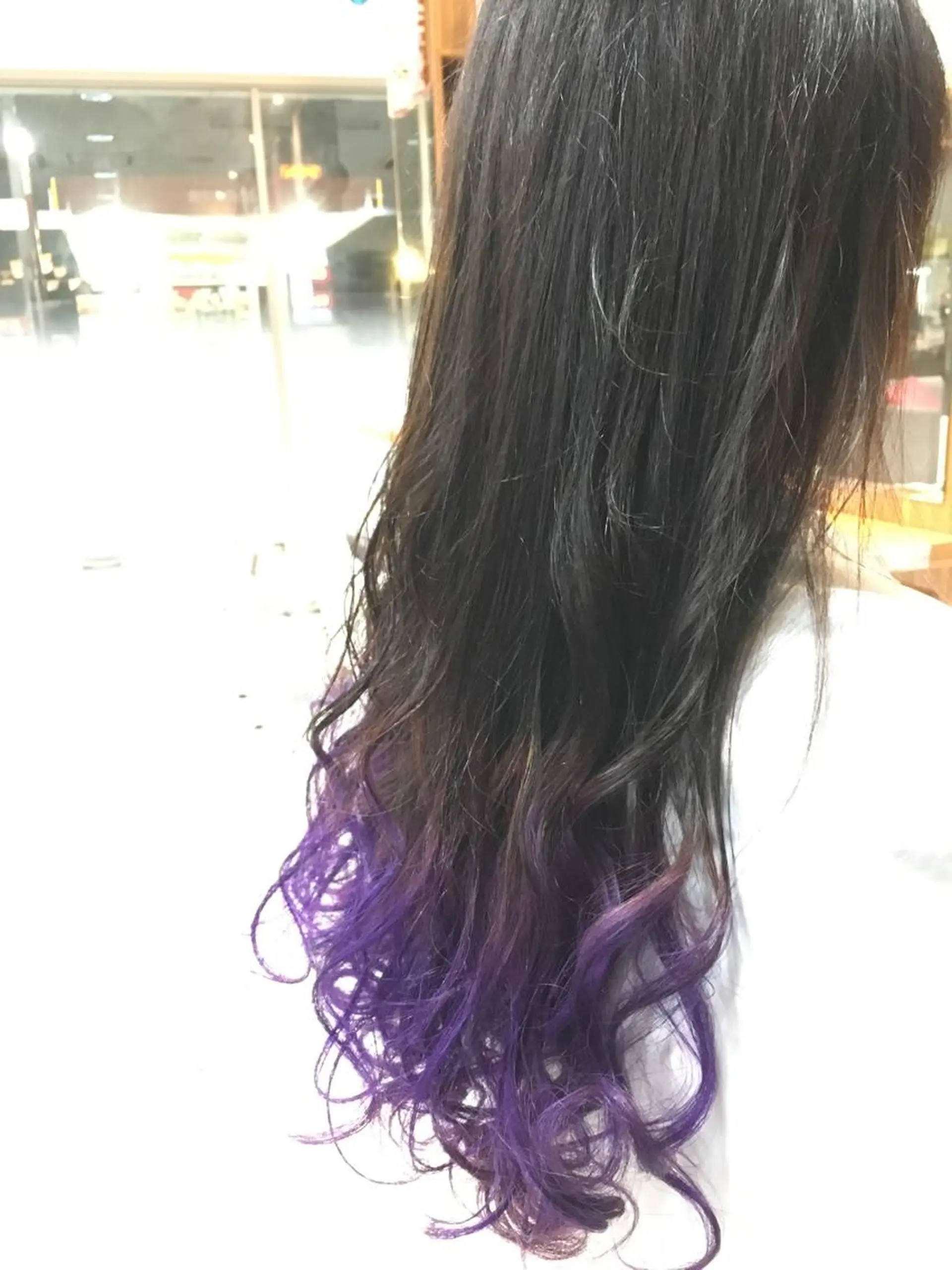 ロング カラー 縮毛矯正 トリートメント 白髪ぼかしハイライト 柳川拓哉のヘアスタイル