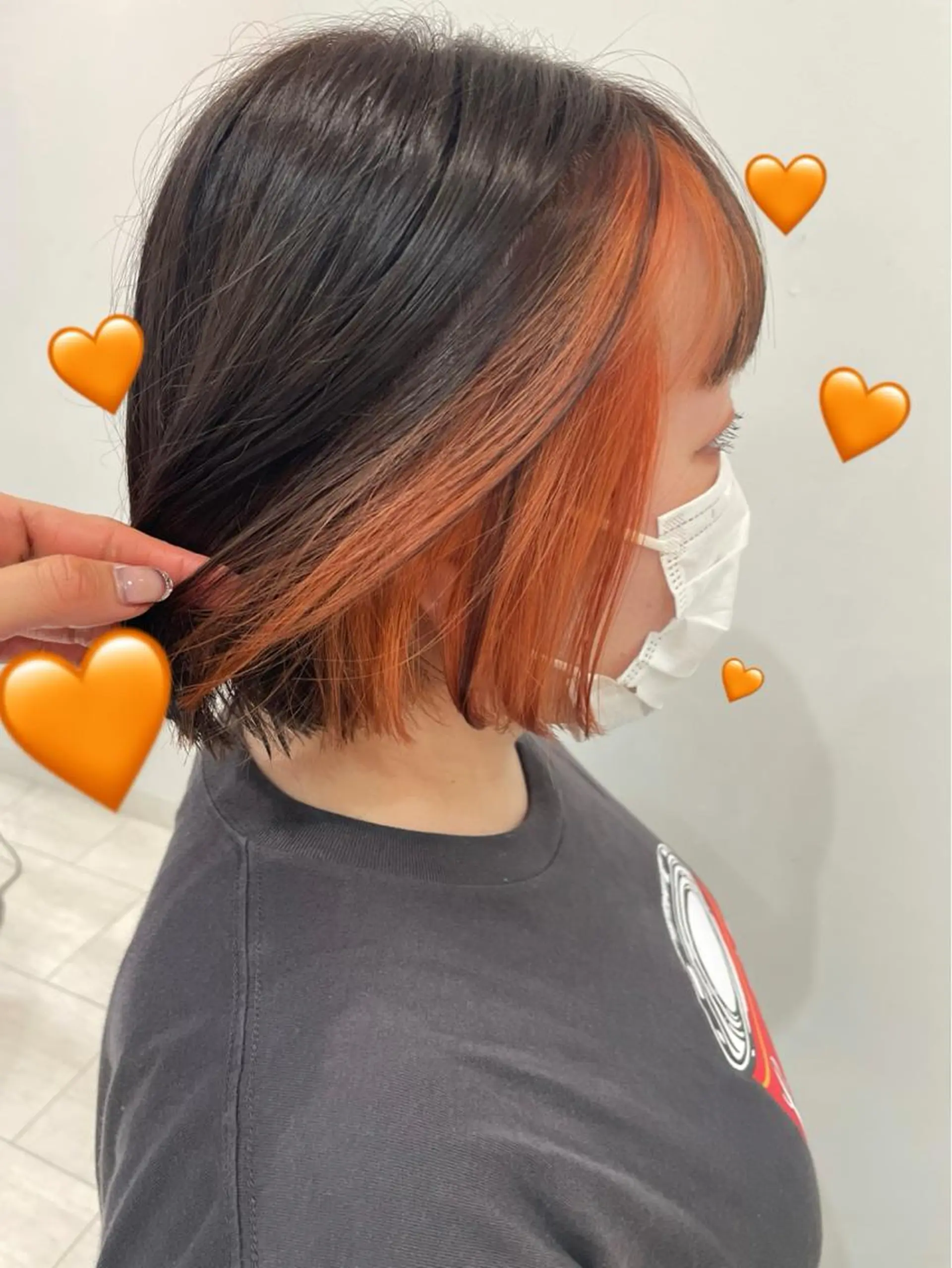 ショート カラー オレンジ ピンクカラー EMANON新宿東口所属・新宿駅近♡個室 ♡関口三都季🌜のヘアスタイル