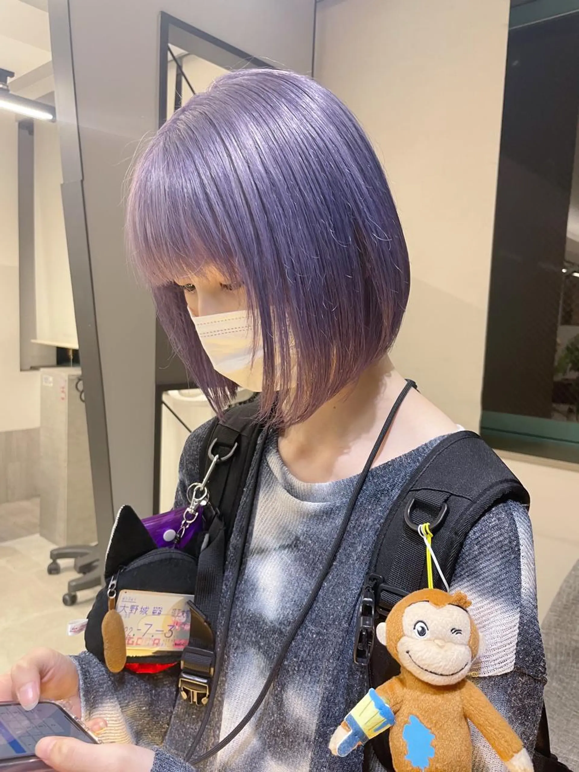 ショート カラー ヘアアレンジ AiM エイム　韓国レイヤーのヘアスタイル