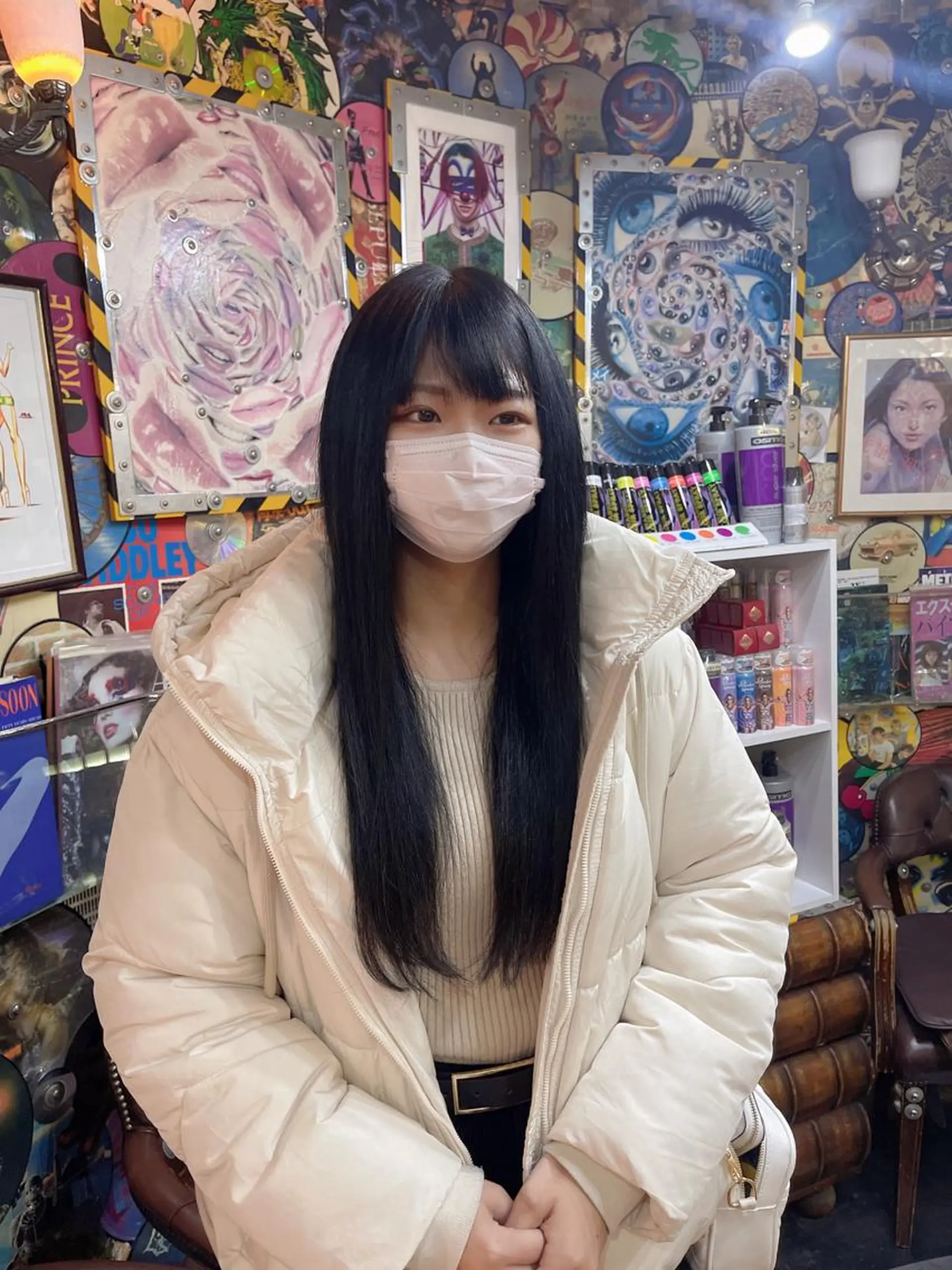 ロング カラー ヘアアレンジ 編み込みエクステ シールエクステ 黒髪 ボブ エクステ haco+所属・🌈派手髪エクステ ブレイズ🌈ひろとのヘアスタイル