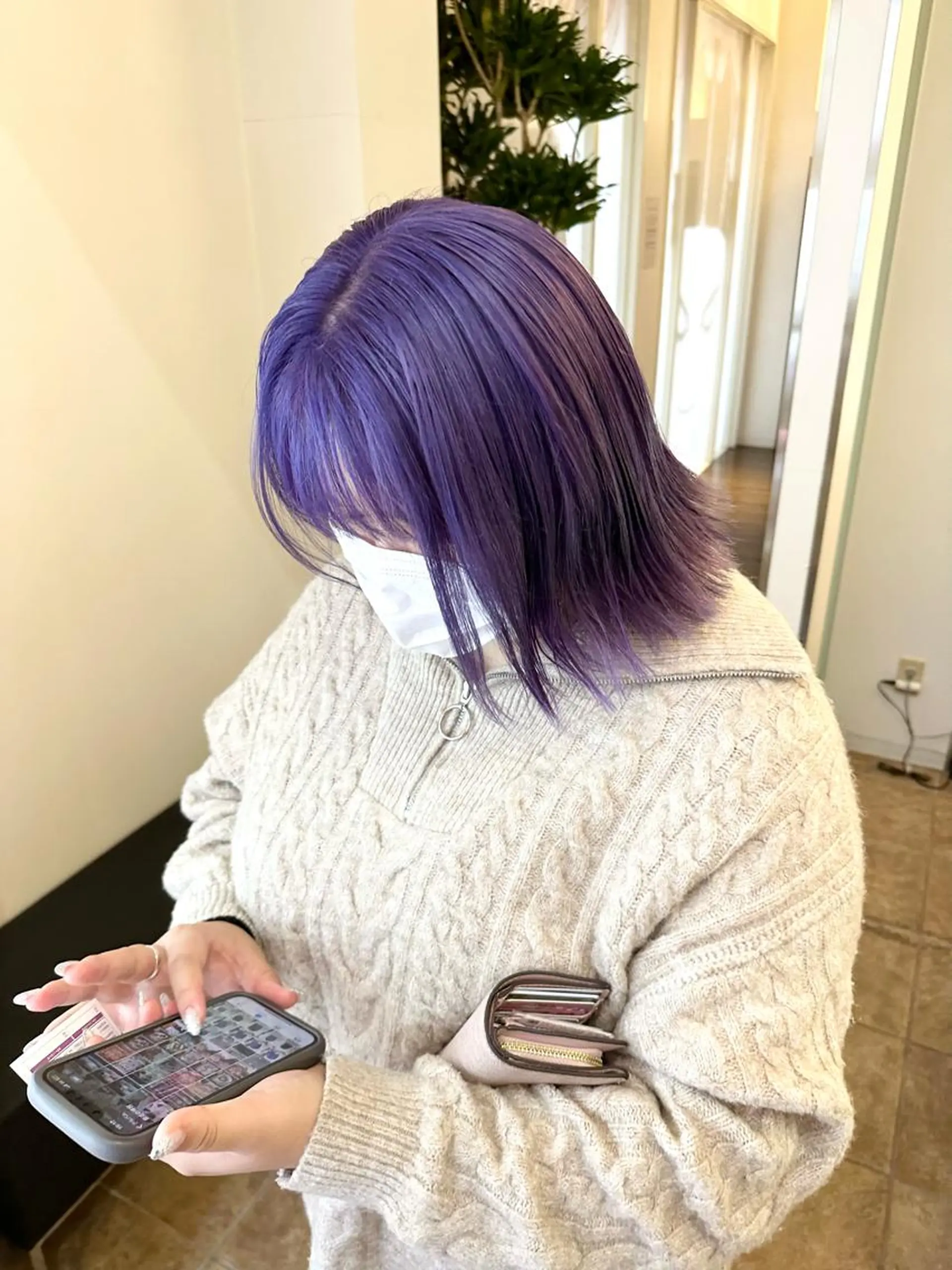 ミディアム カラー ラベンダーカラー ヘアカラー トリートメント ダメージレスブリーチ HIROSHIのヘアスタイル