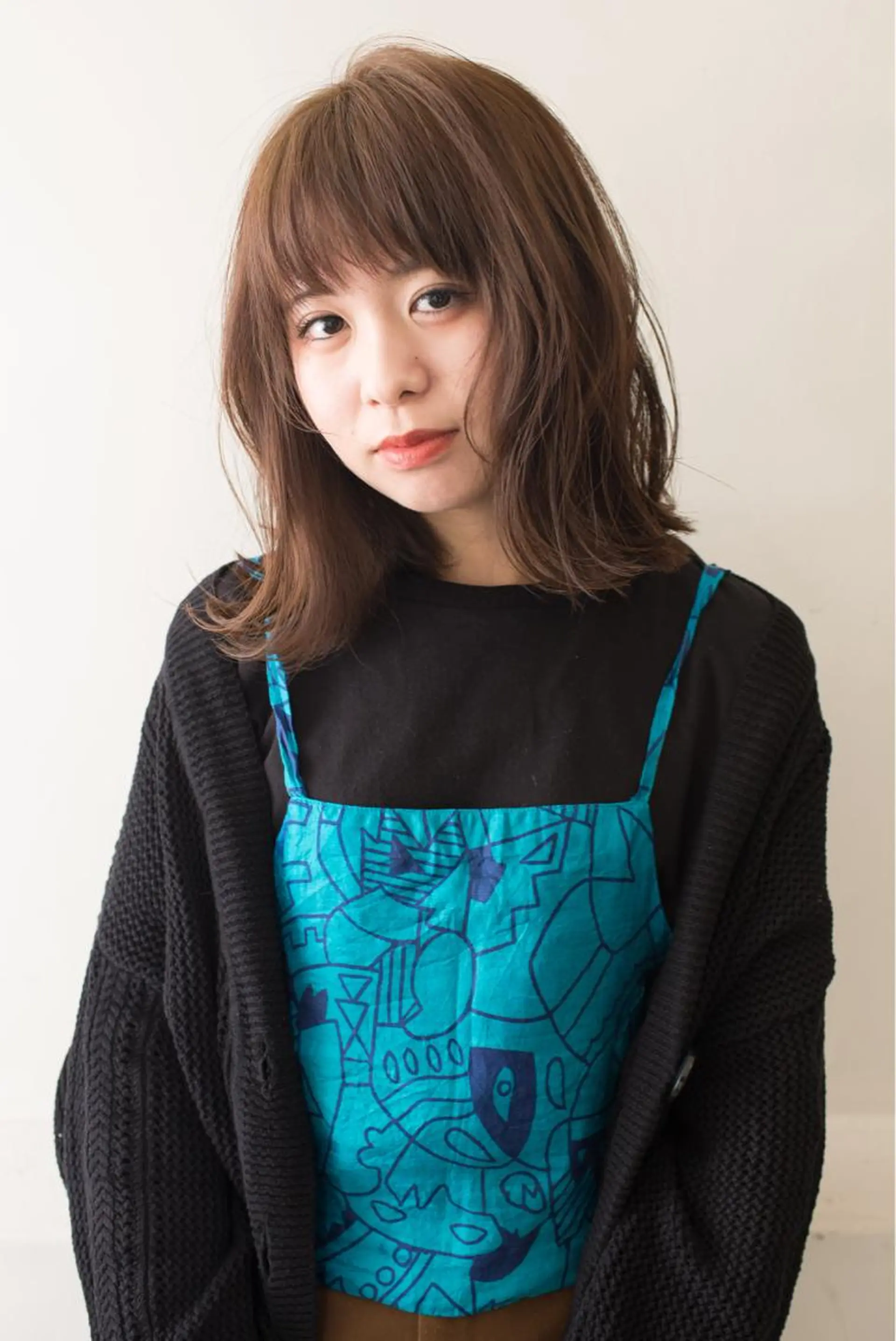 ミディアム カラー 千葉 慎也のヘアスタイル