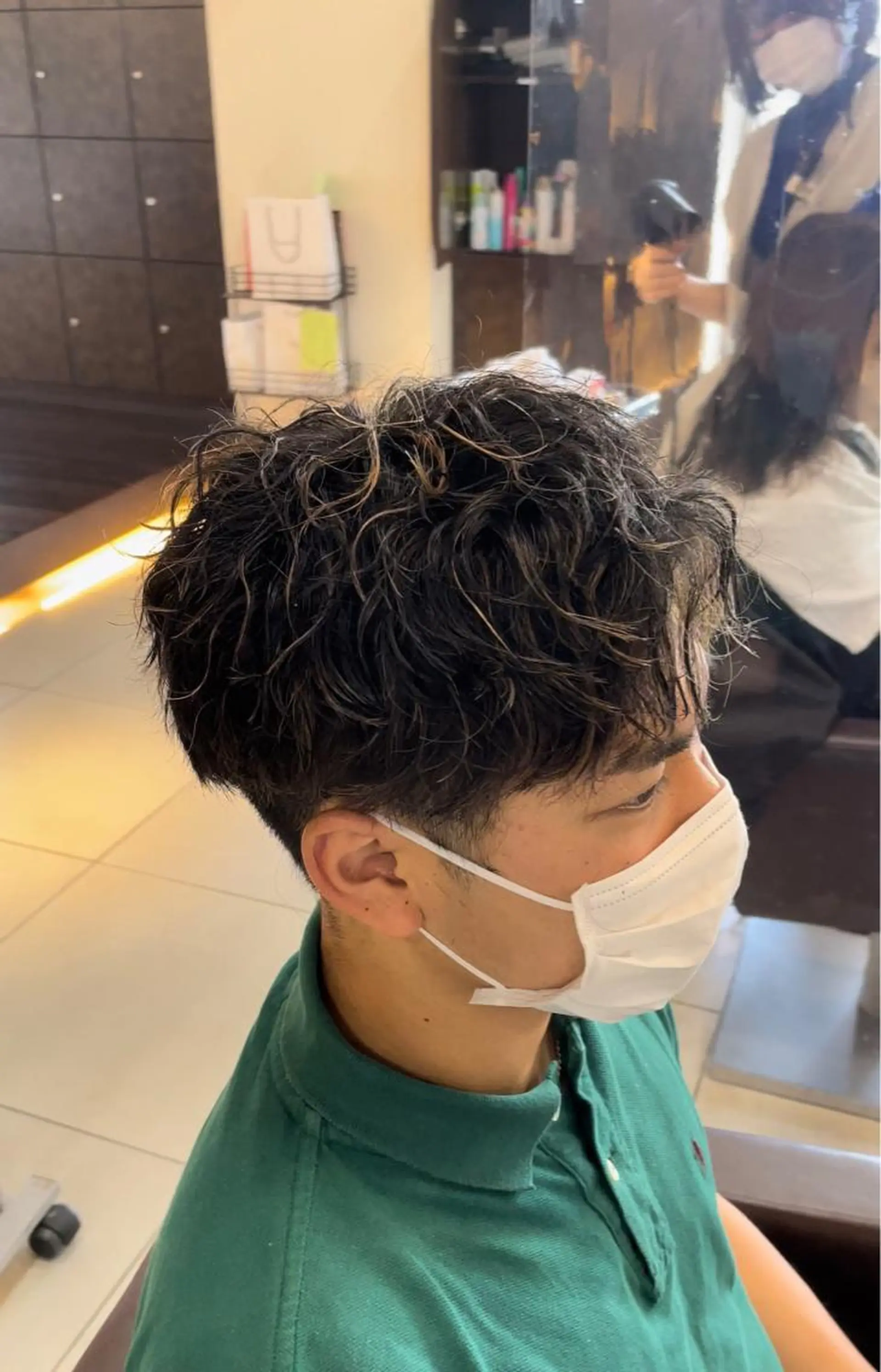 ショート カラー パーマ メンズ 静岡/草薙パーマ メンズバレイヤージュのヘアスタイル