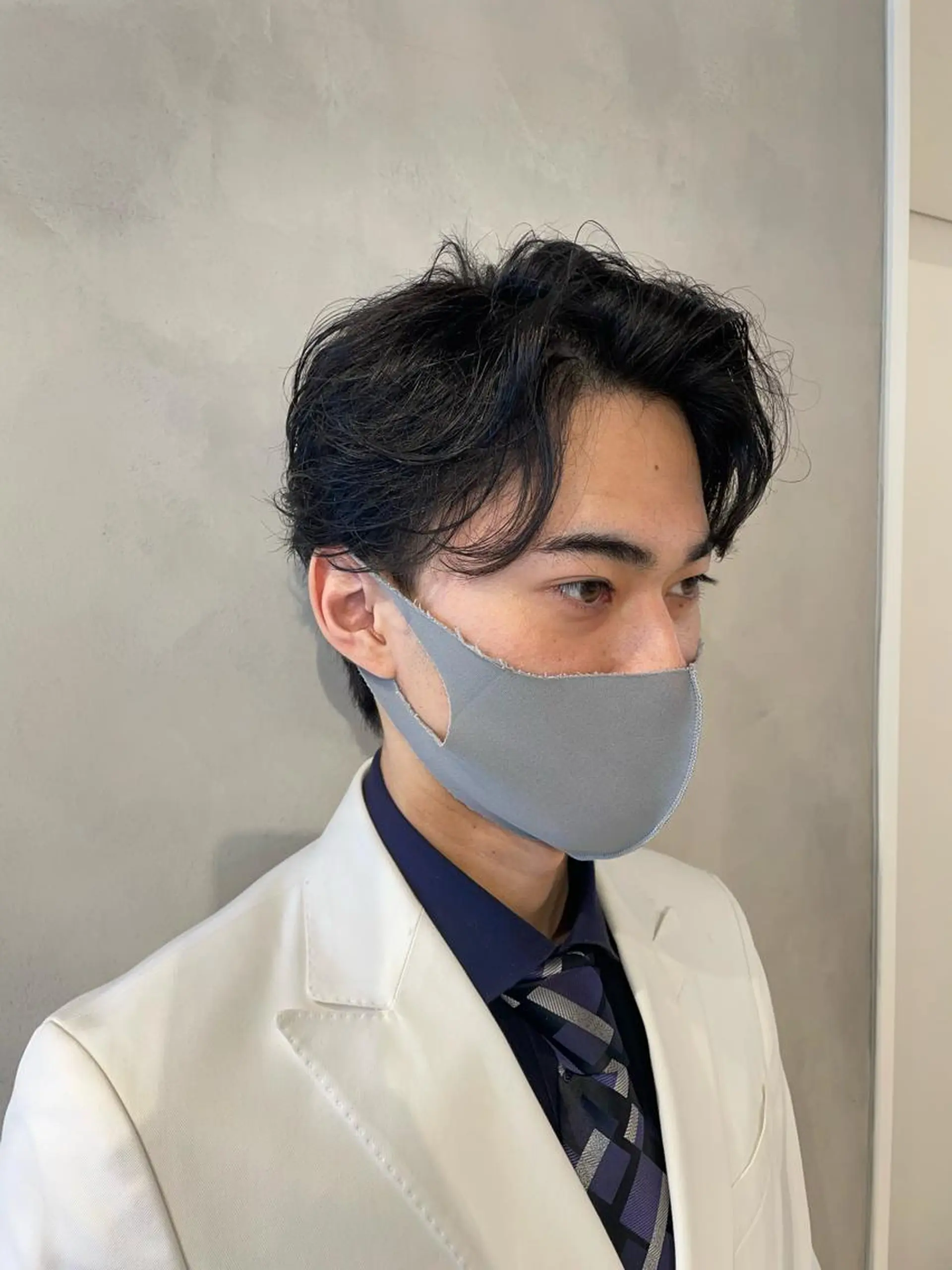 ショート メンズ カット パーマ ヘアセット 渋谷レイヤーカット/ 暖色艶カラー🩵高橋のヘアスタイル