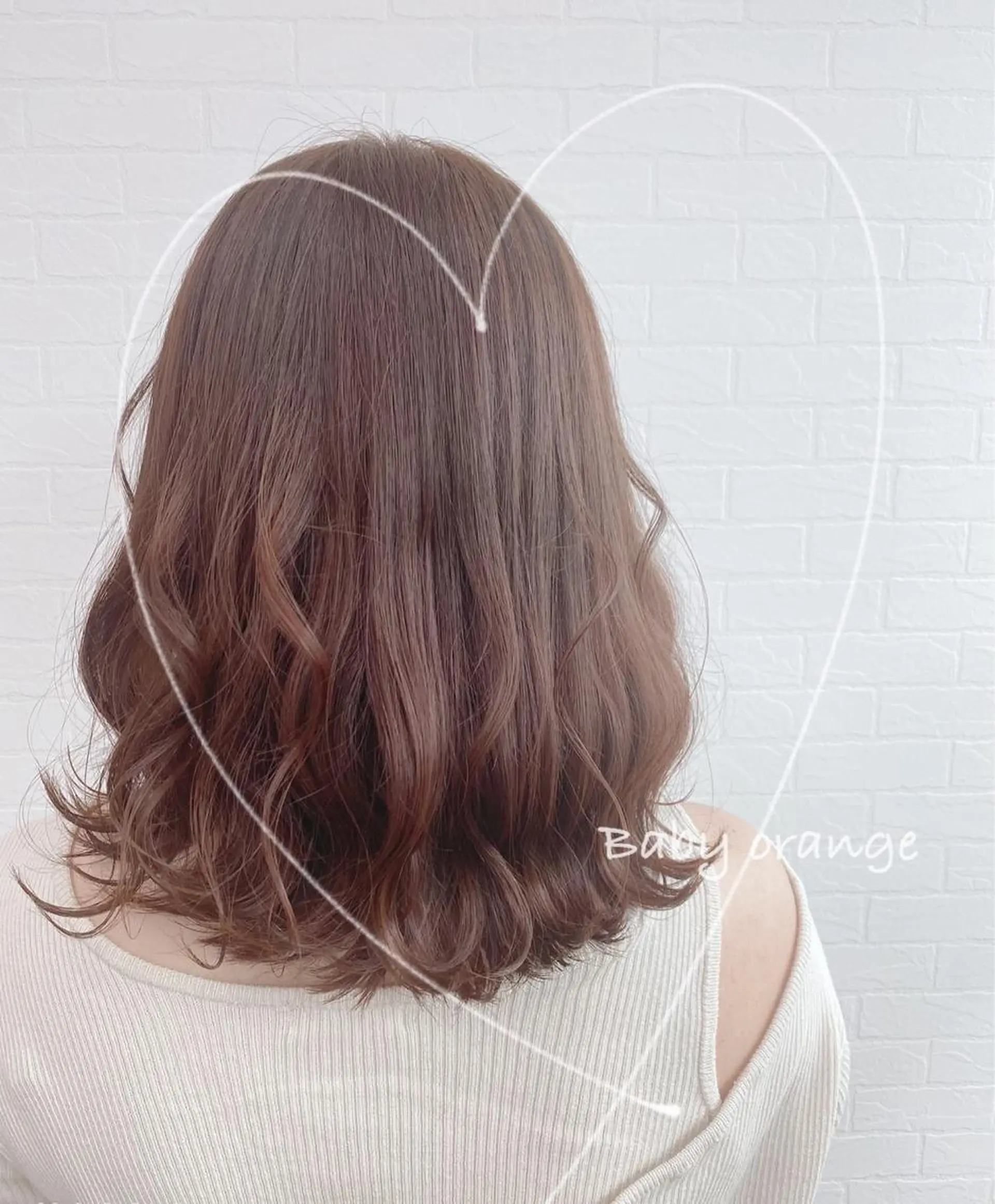 ミディアム カラー ブラウンカラー オレンジ オレンジブラウン GRANLUSSO 〜グランルッソ駅前店所属・木口 嘉美のヘアスタイル