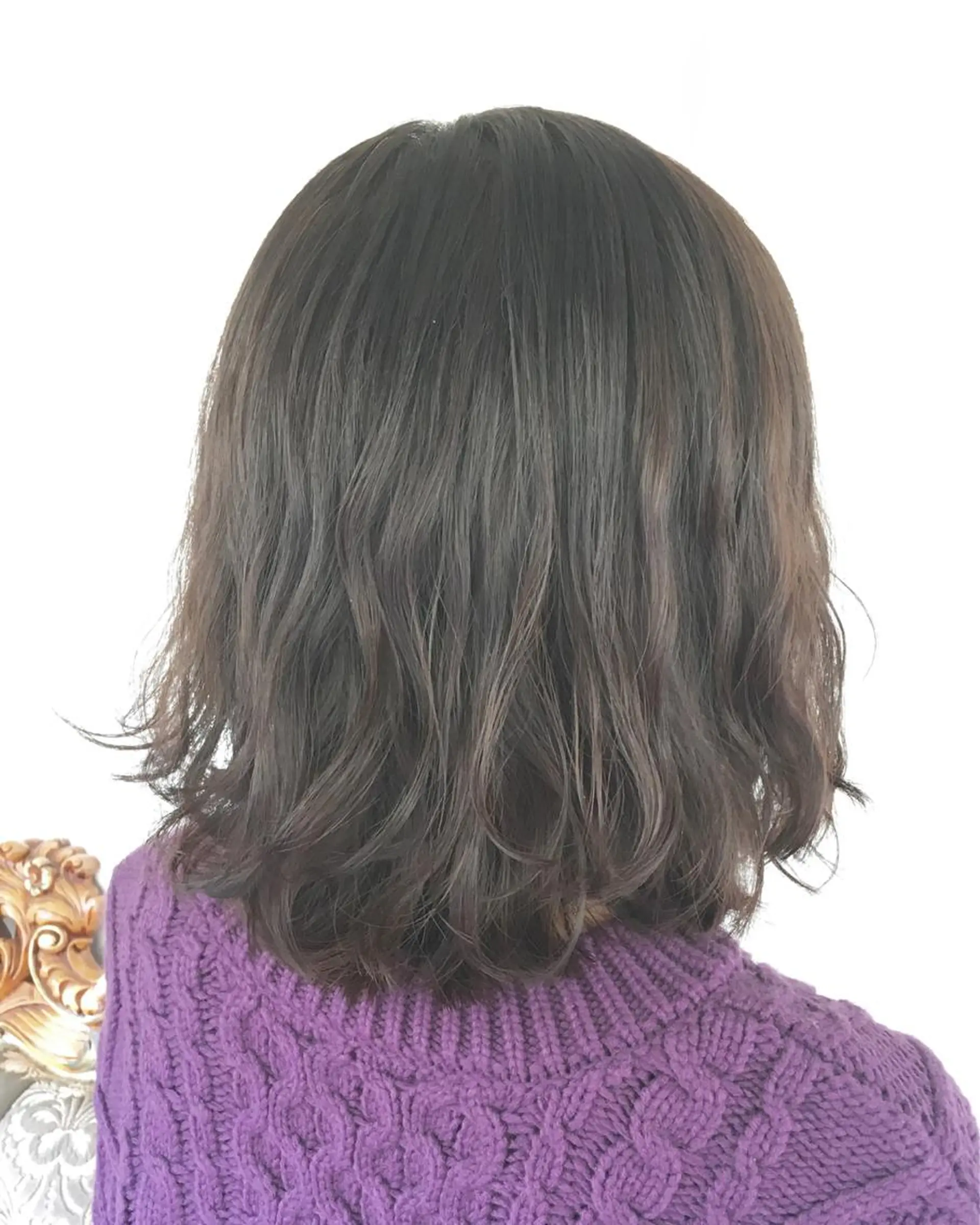 ミディアム カラー パーマ ヘアアレンジ アッシュ ベージュカラー エグチ アキラのヘアスタイル