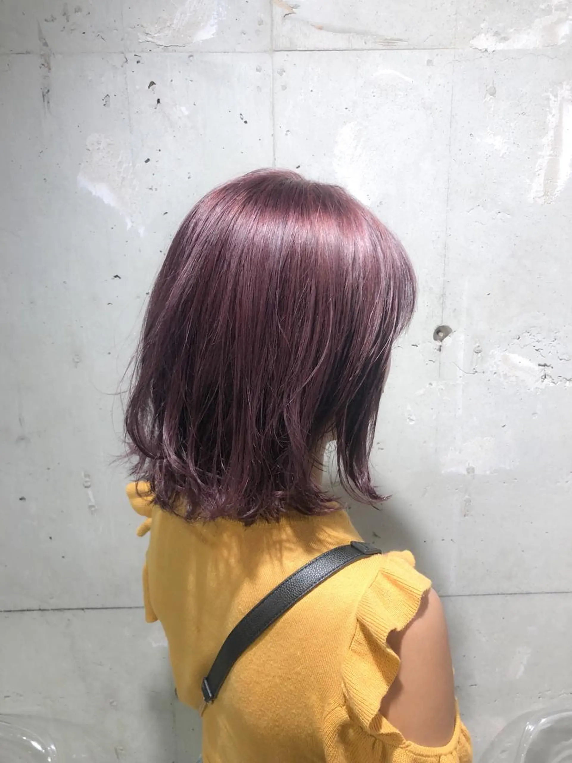 セミロング カラー パーマ ヘアアレンジ メンズ キッズ ネイル マツエク・マツパ パープルカラー レッドカラー パープル 赤色 Rene'所属・当日予約⭕️ yuriのヘアスタイル