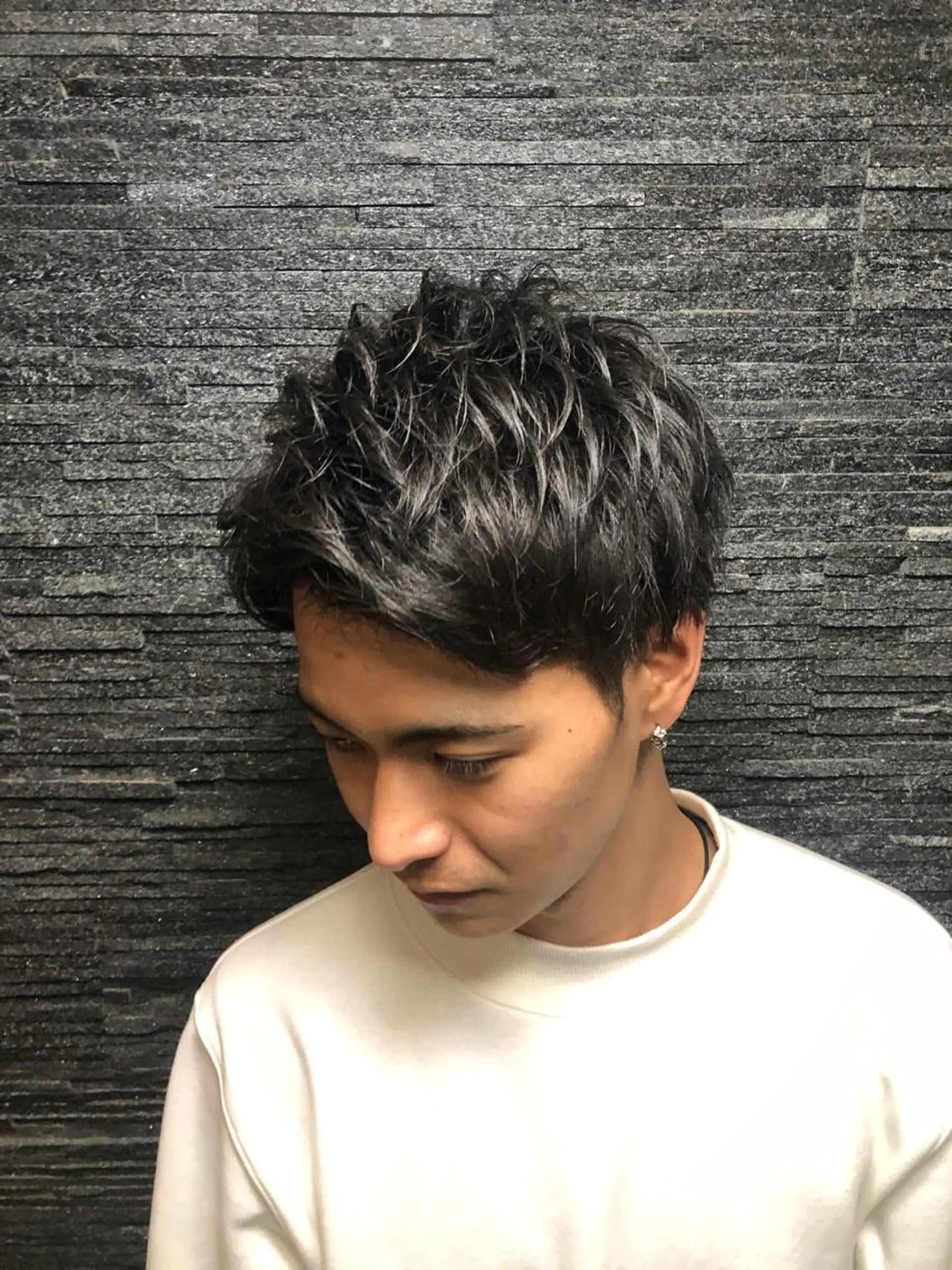 ショート メンズ 七三 ツーブロック ✨メンズカット 無料‼️✨土尾快斗のヘアスタイル