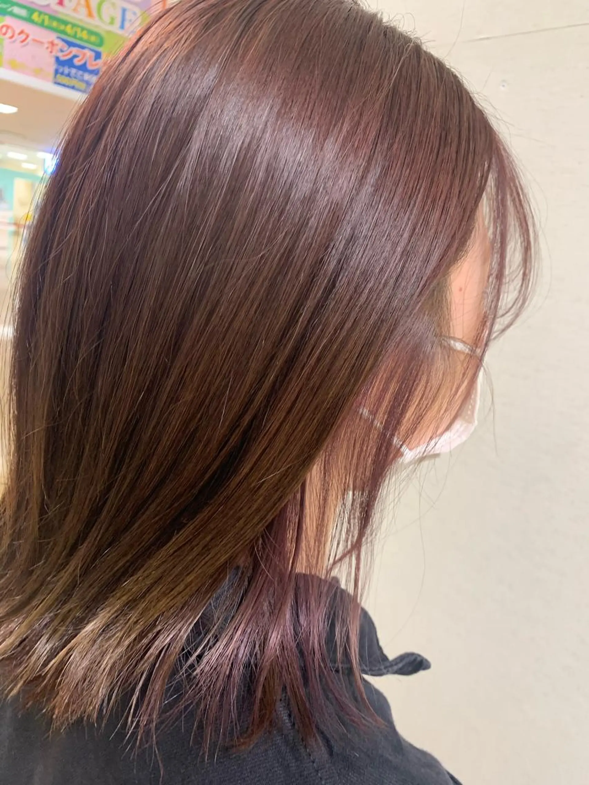 ミディアム カラー ブラウンカラー ピンクカラー ピンクパープル ピンクブラウン パープルカラー 高橋友里亜 /フリーランスのヘアスタイル