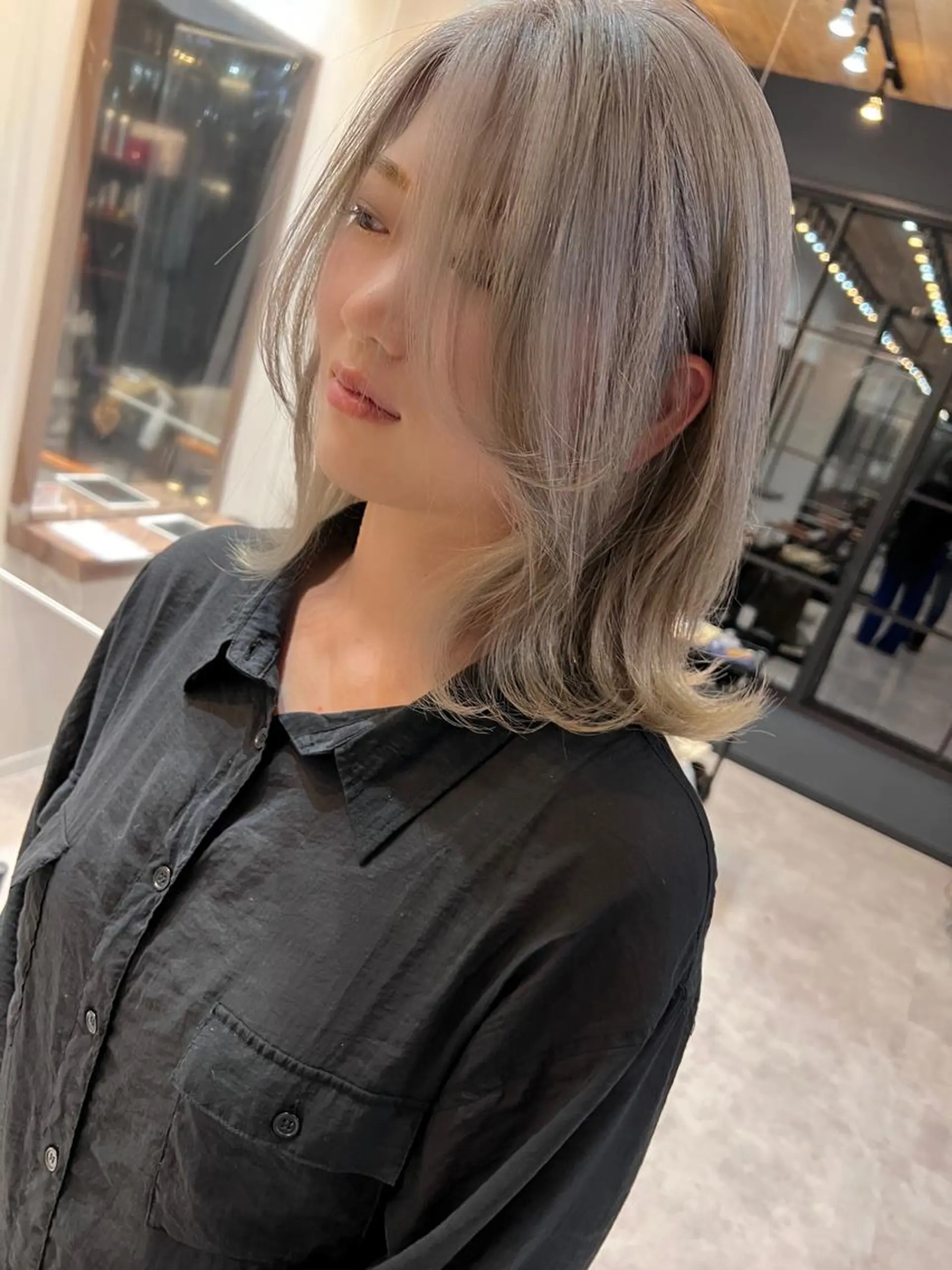 ミディアム 髪質改善/ ブリーチ/中尾のヘアスタイル