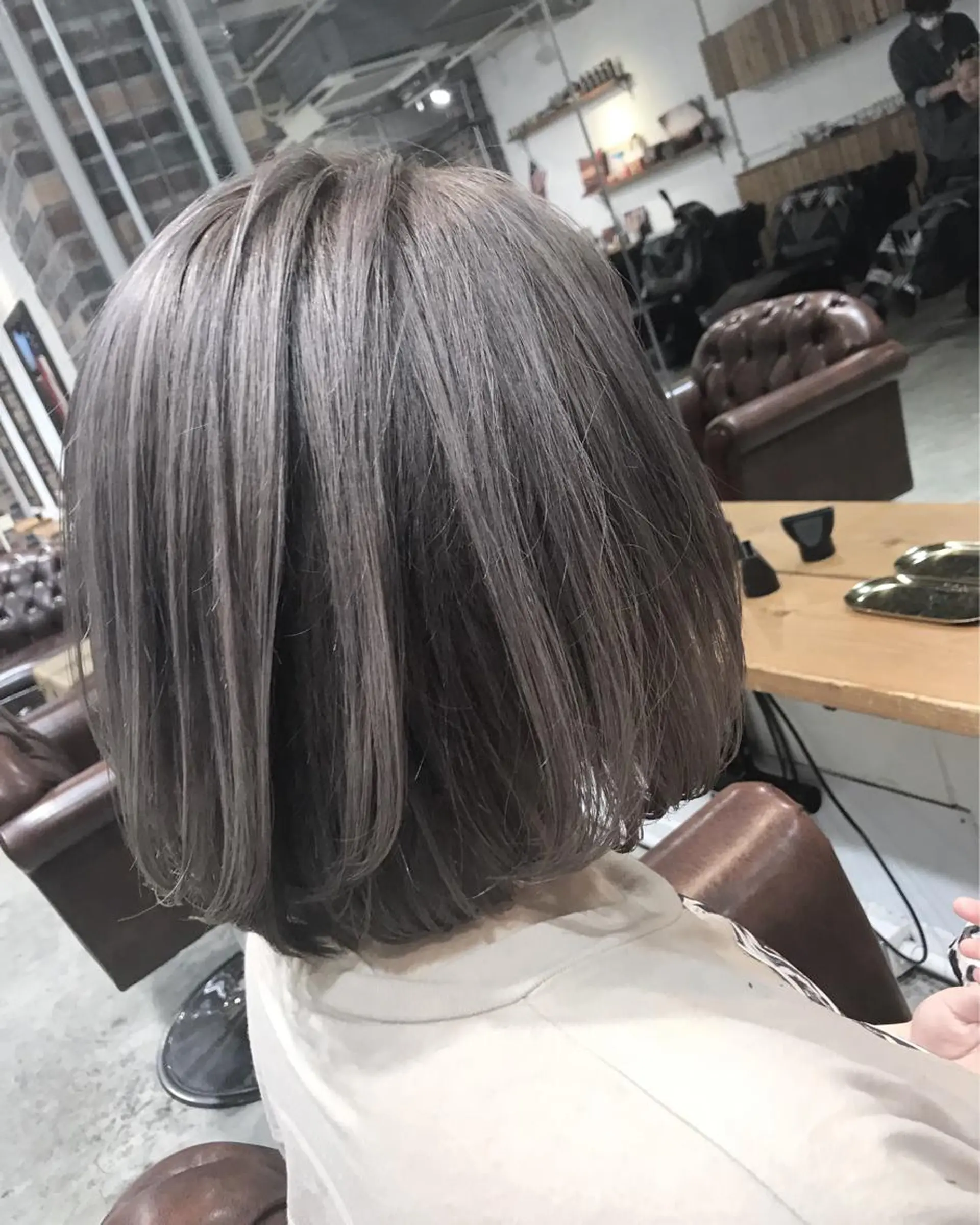 ショート カラー パーマ ヘアアレンジ メンズ キッズ 透明感カラー グレージュ Forest. -髪質改善-のヘアスタイル