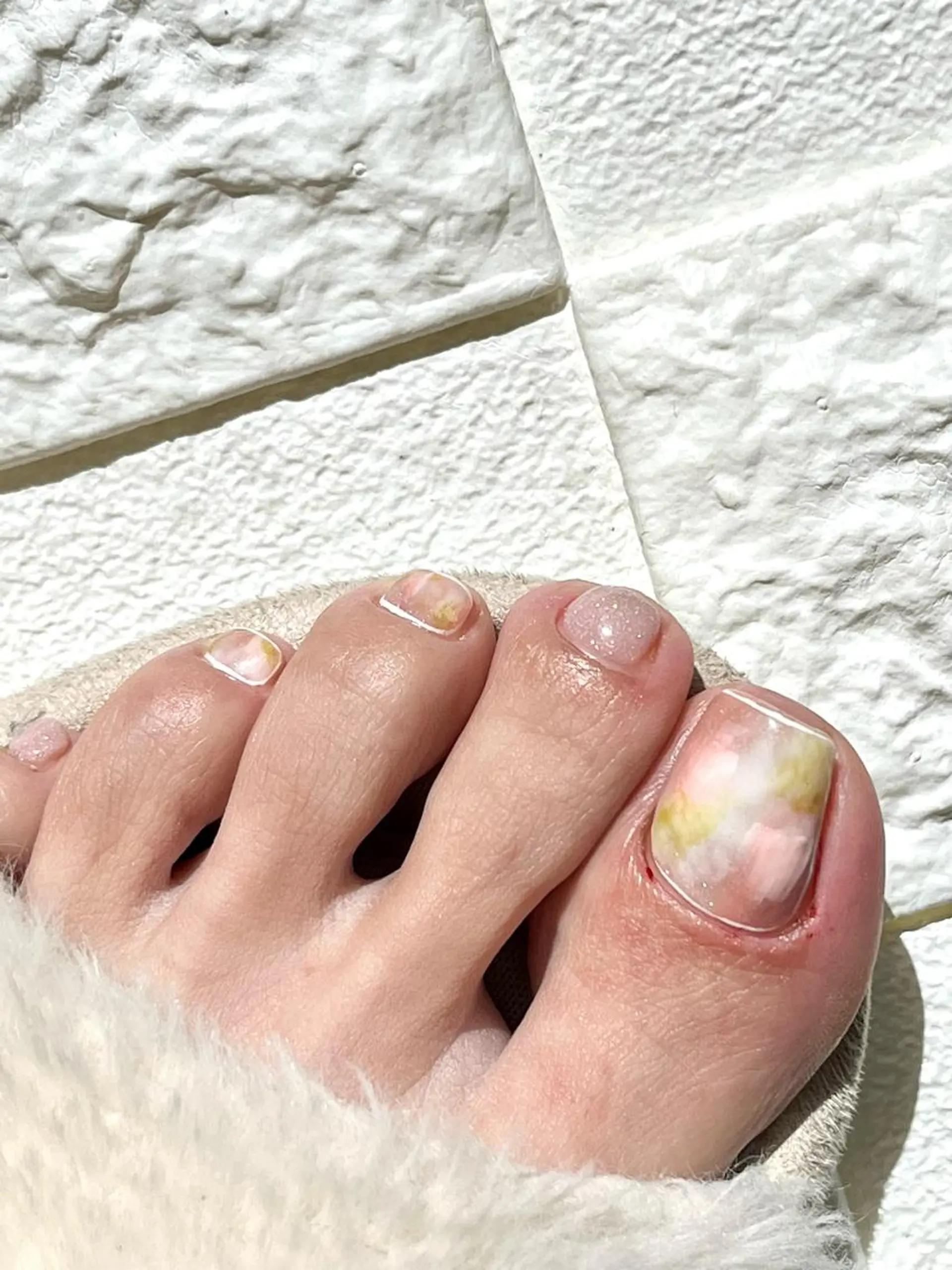 ネイル フットネイル 春ネイル フットネイル まり りぃ〜んのネイルデザイン