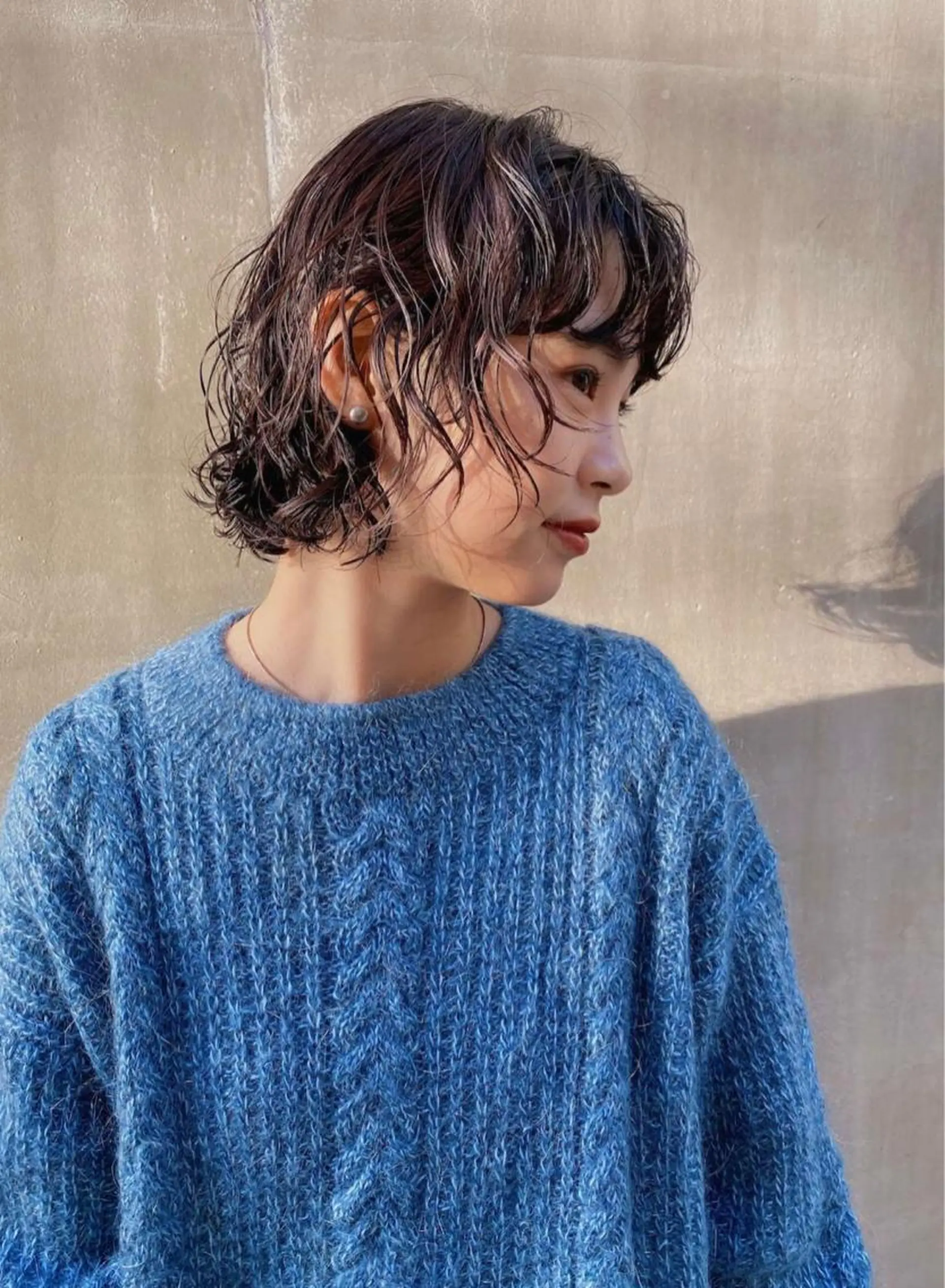 ミディアム パーマ ミディアムパーマ ボブ Hair Muse'e所属・永富 那於のヘアスタイル