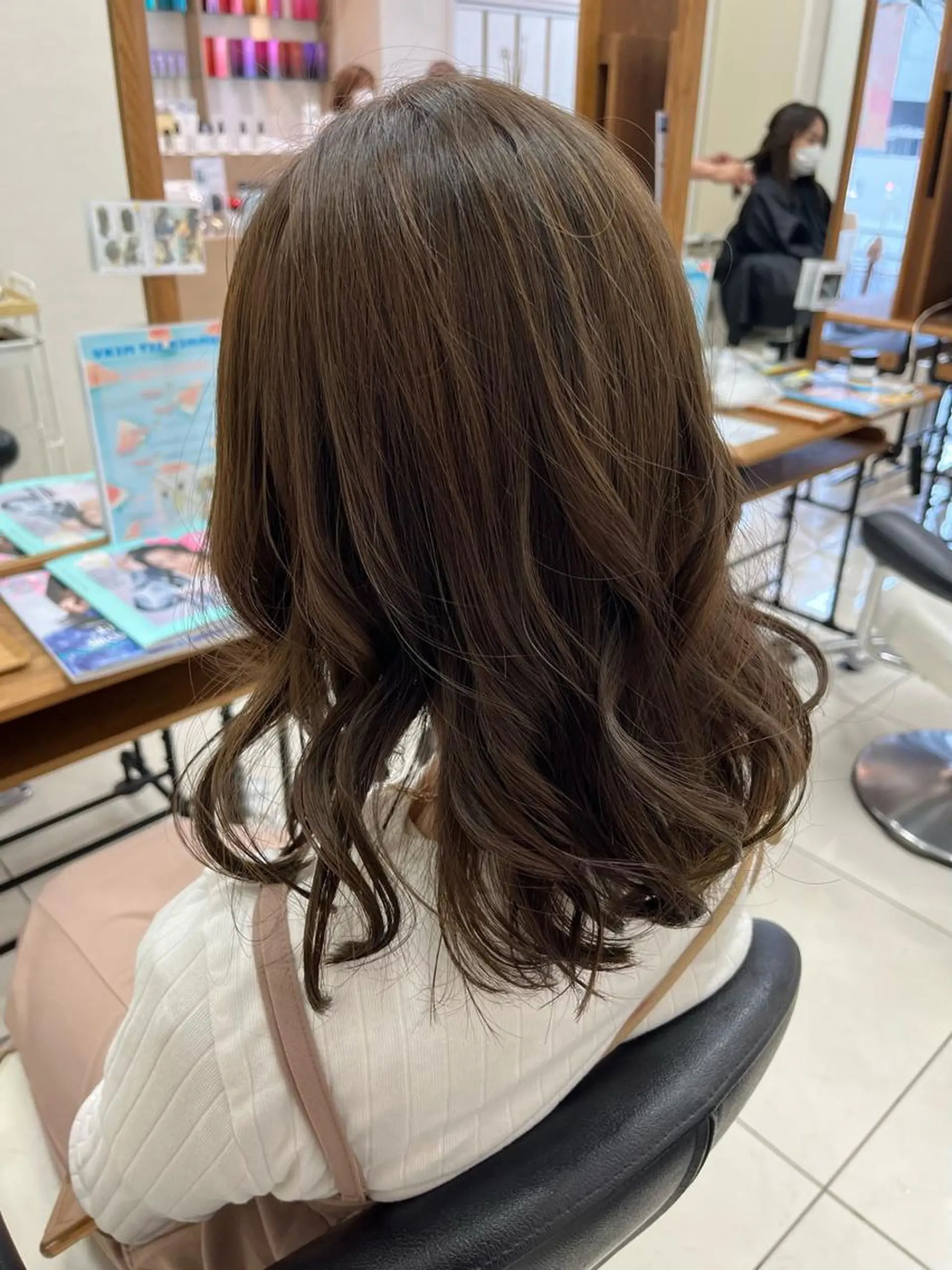 セミロング カット ヘアカラー バレイヤージュ/ヘア アレンジ/shionのヘアスタイル