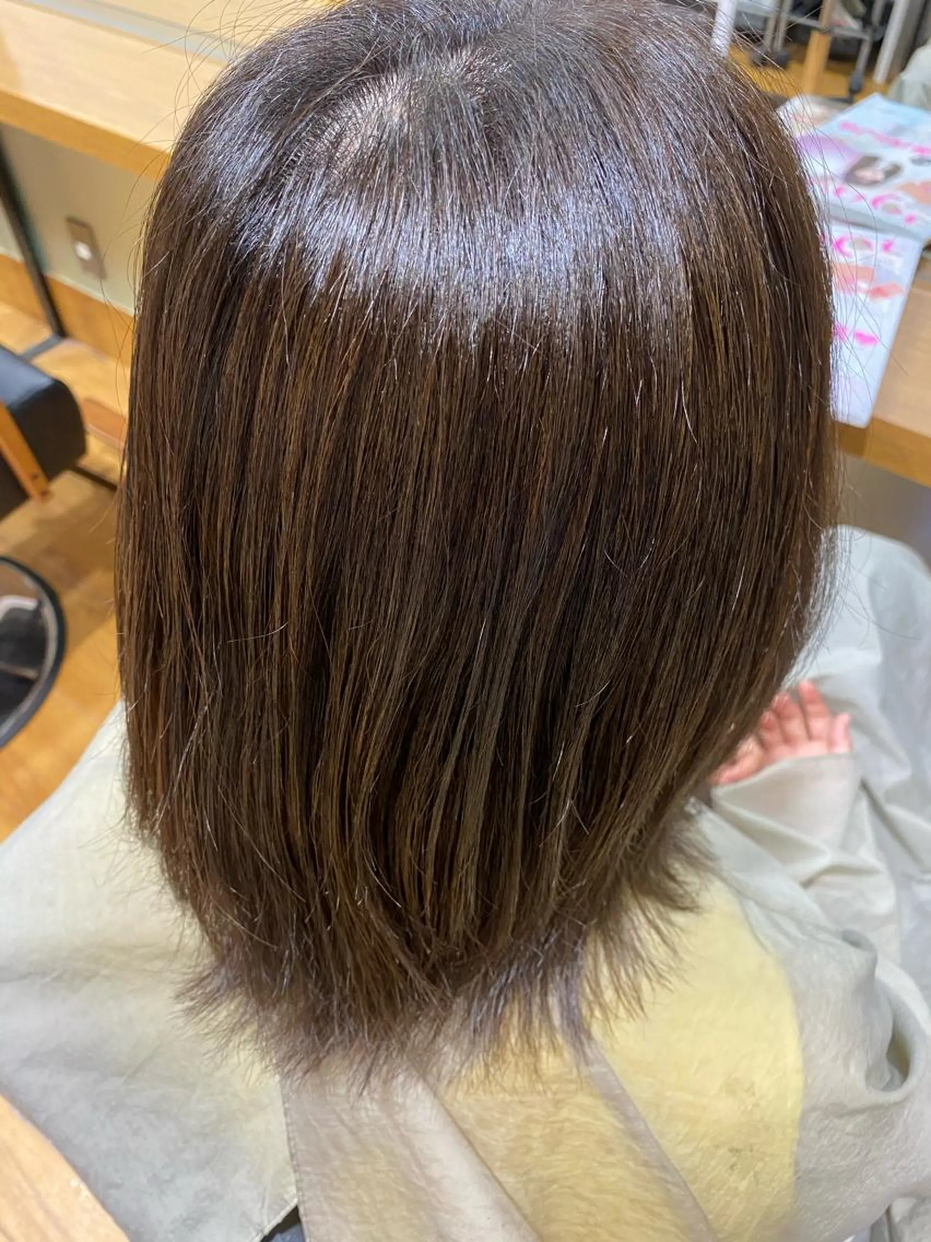 ミディアム カラー ヘアアレンジ ブラウンカラー 久米 治仁のヘアスタイル