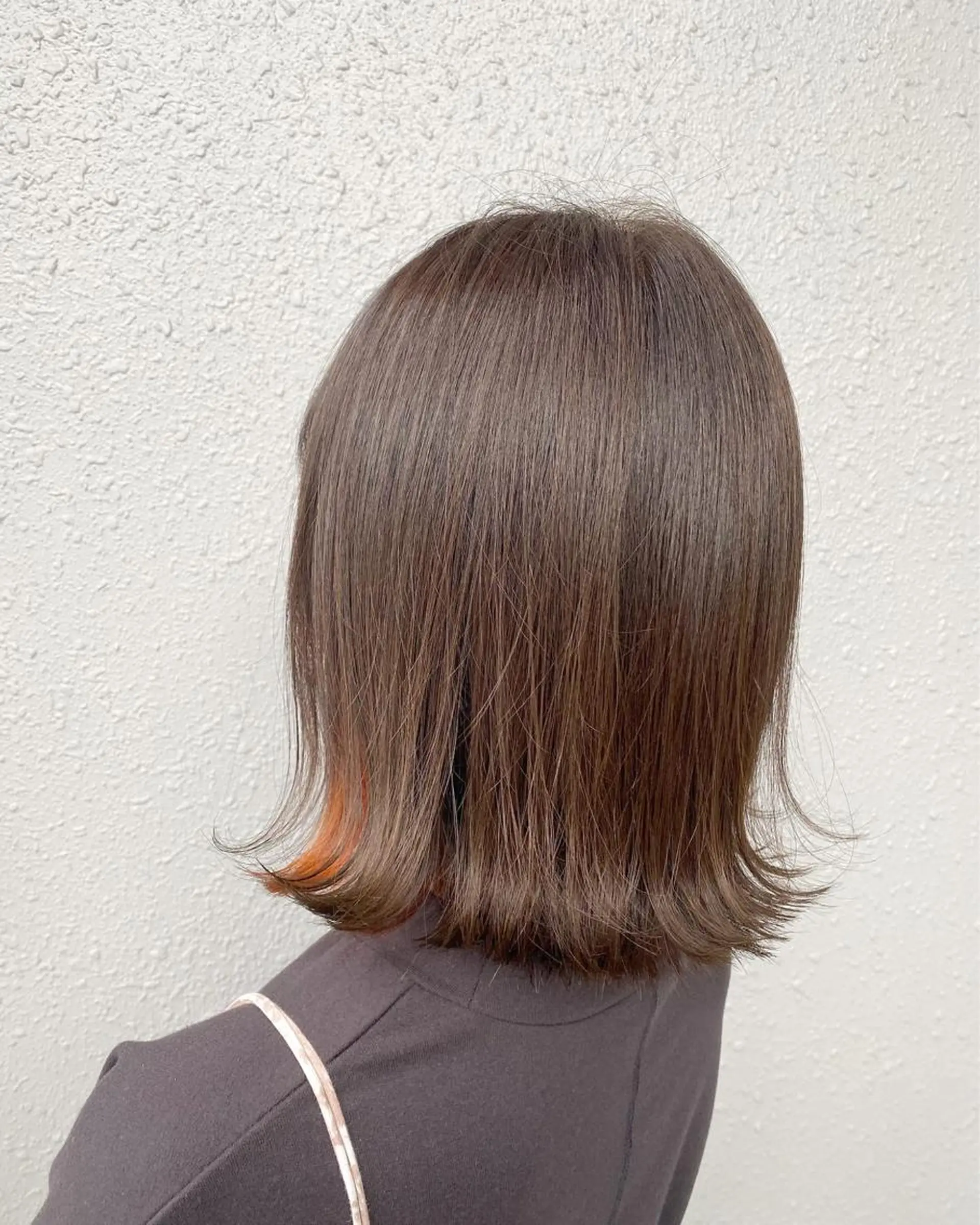 ミディアム カラー ブリーチ 後藤紗英/髪質改善 /オリーブベージュのヘアスタイル