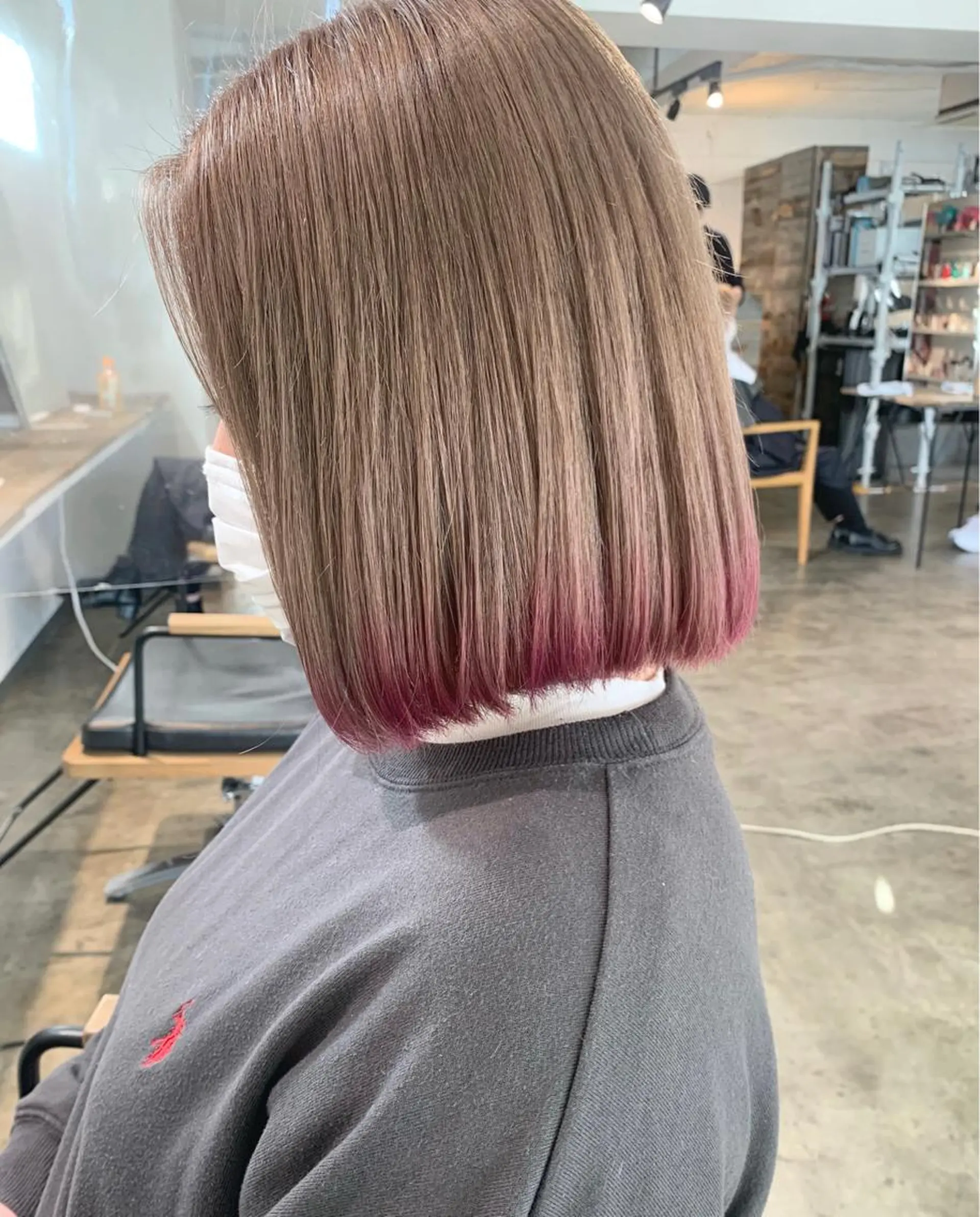 ミディアム カラー ヘアカラー トリートメント ヘアセット ✨艶ブリーチカラー ✨四ノ宮裕己のヘアスタイル