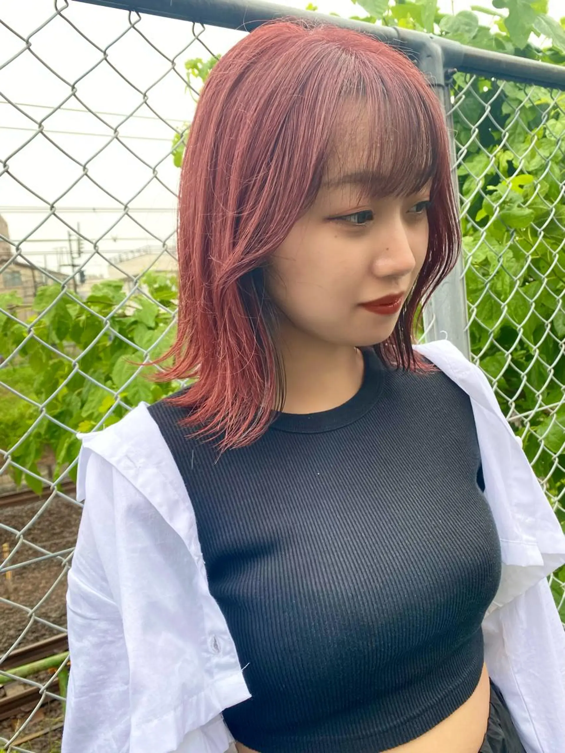 ミディアム カラー ヘアカラー ｱｵﾇﾏﾐﾕ☁️ /ボブ/ハイトーン/のヘアスタイル